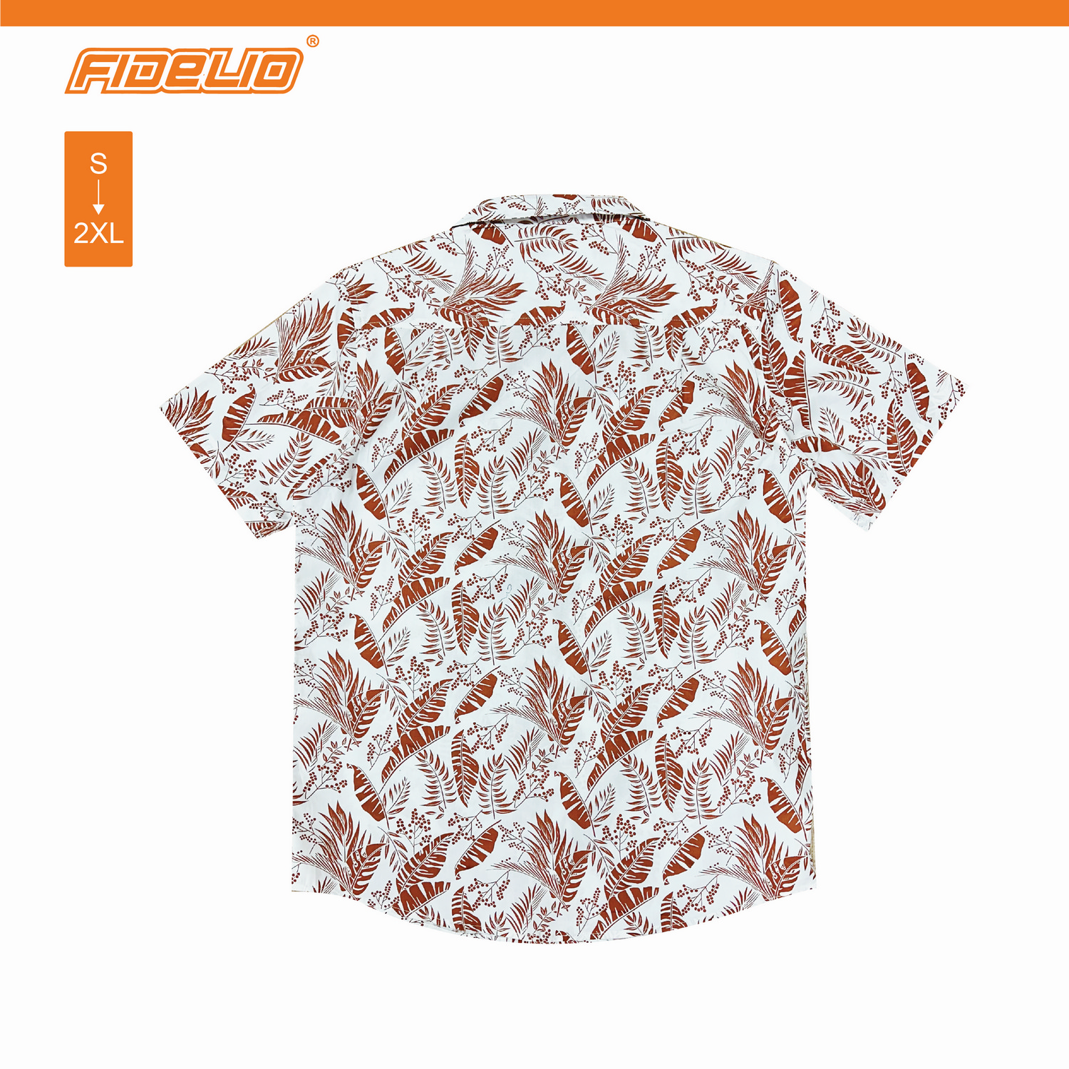 Fidelio Hawaiian Short Sleeve Shirt - White/ Brown