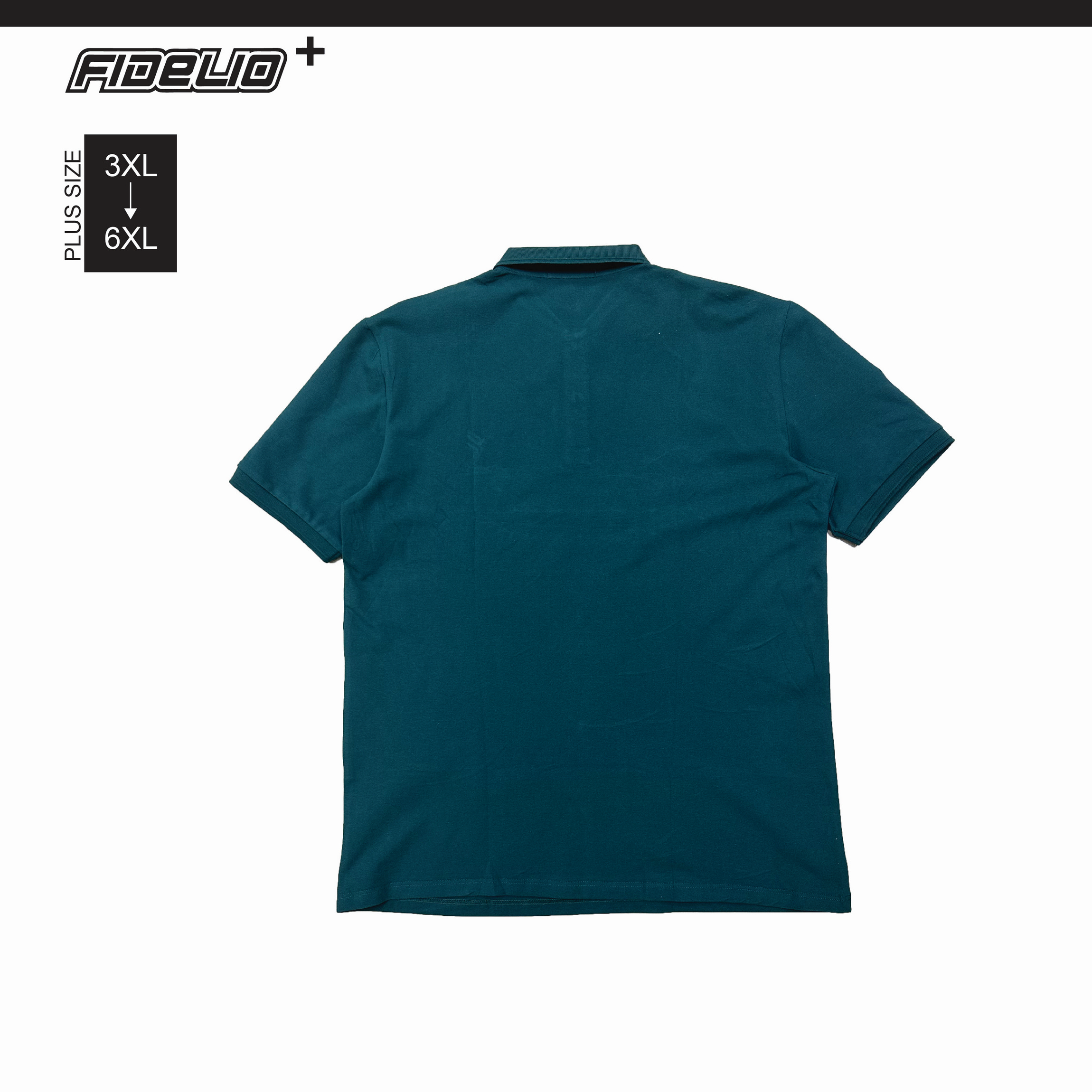 Fidelio Plus Size Essential Polo Tee - Green