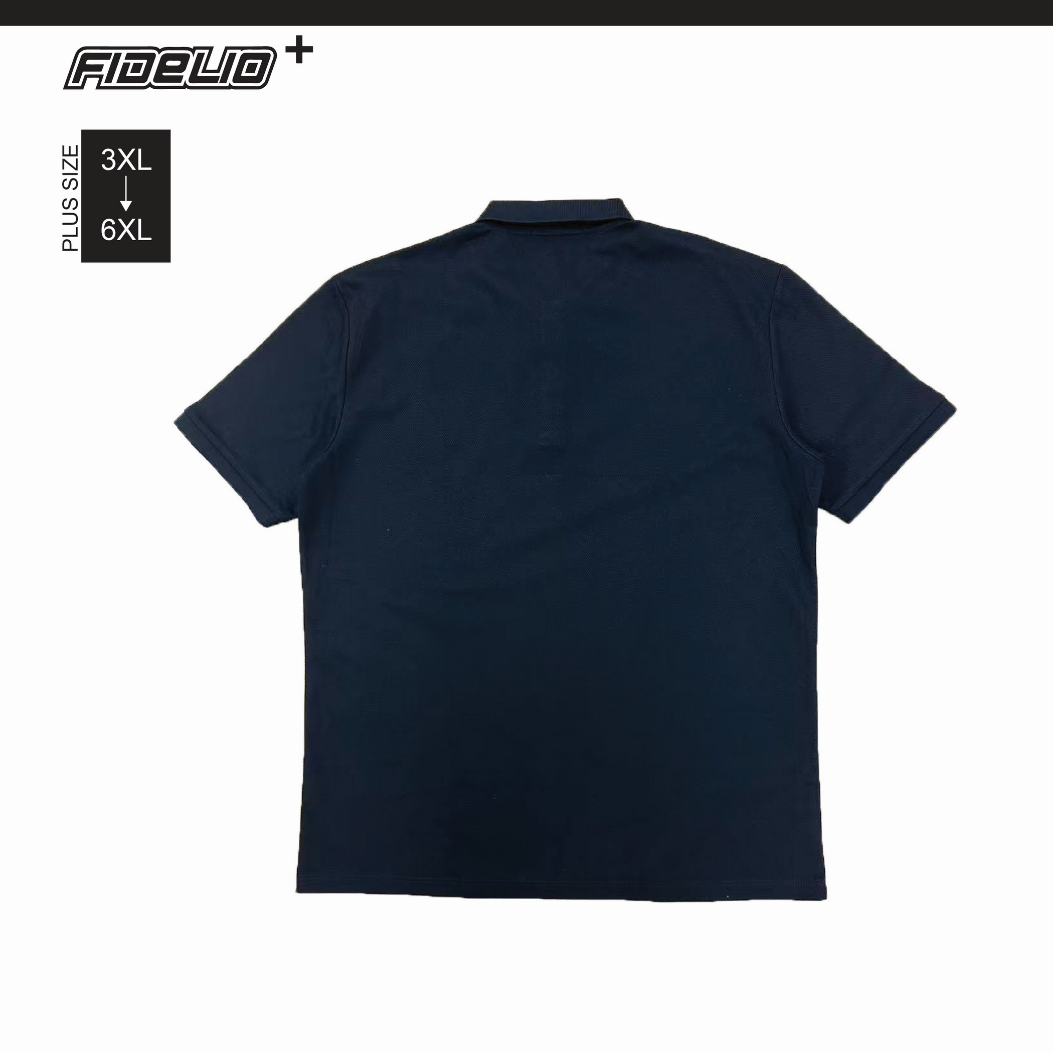 Fidelio Plus Size Union Depart Polo Tees -Black