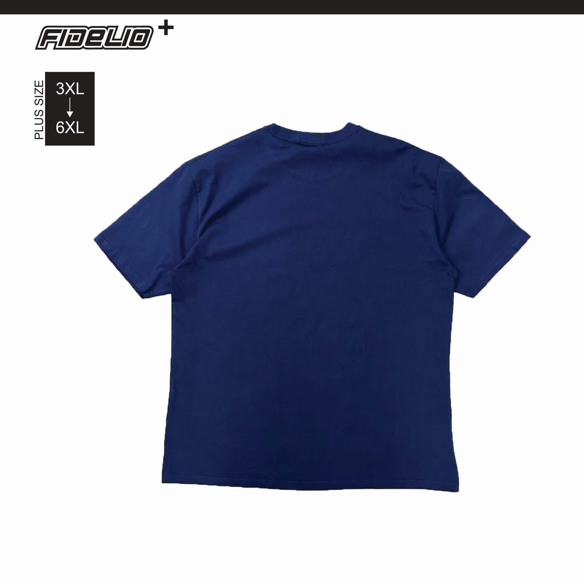Fidelio Plus Size The Advance Graphic Tees -Dark Blue