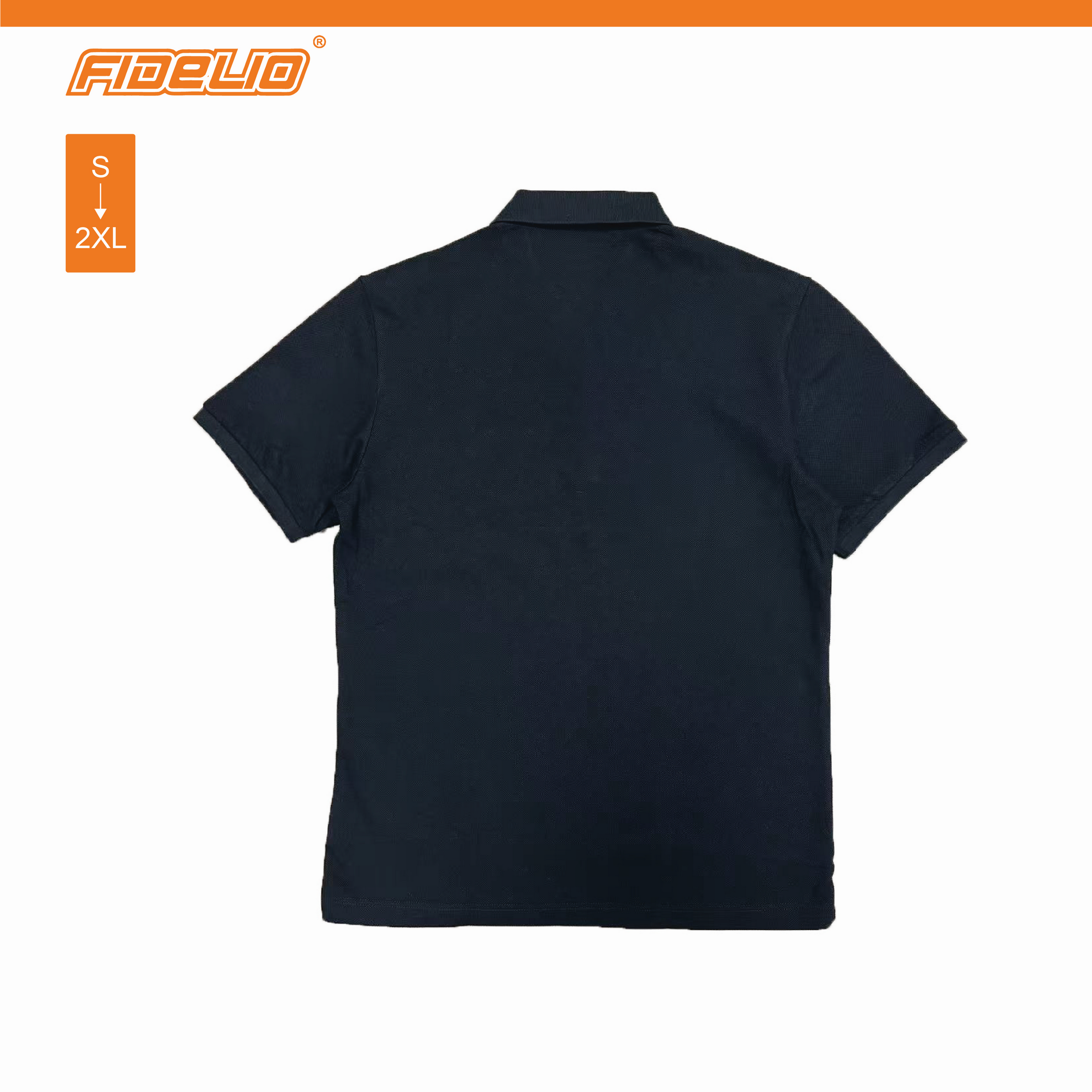FDL Basic Embroidery Polo Tees -Black