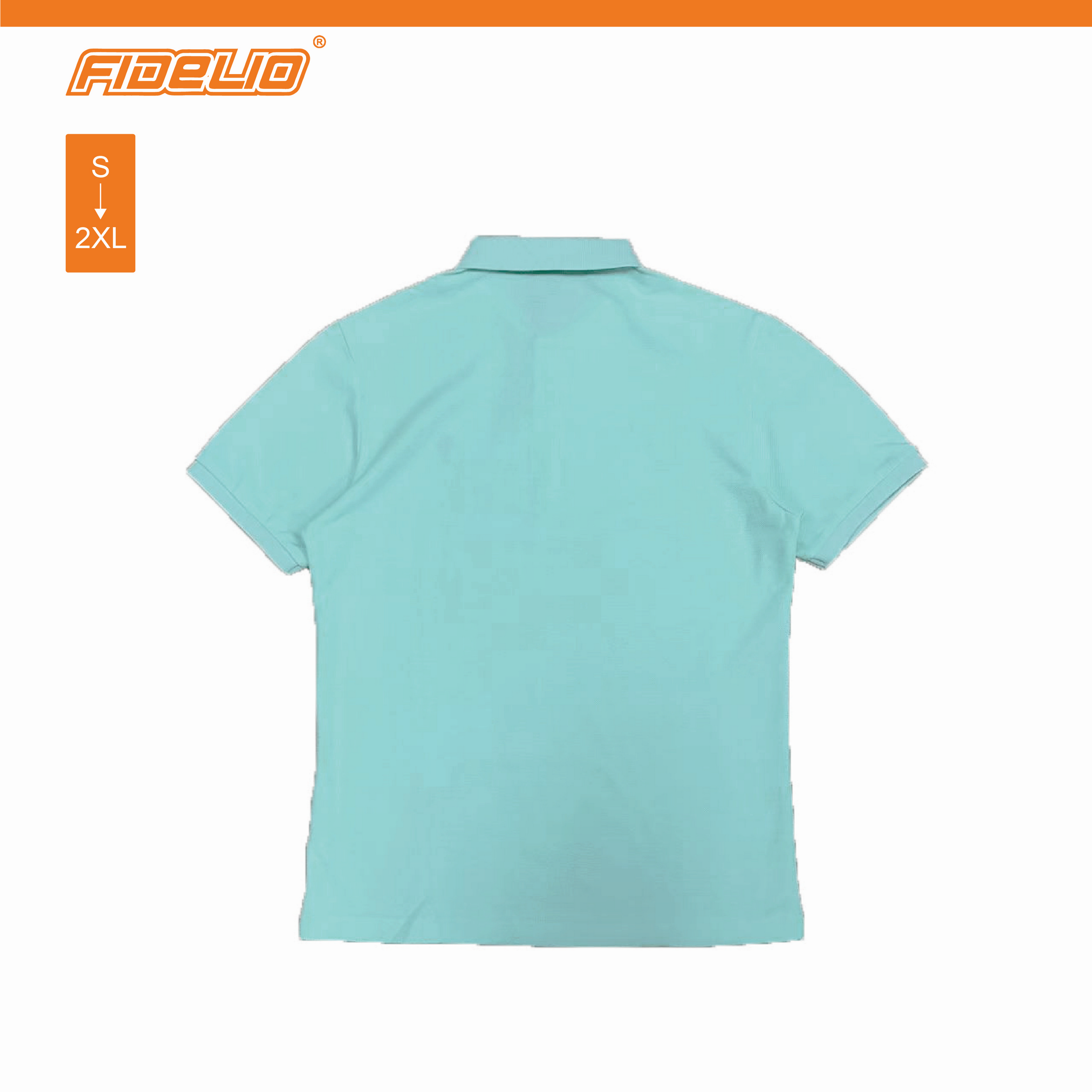 FDL Basic Embroidery Polo Tees -Mint Blue