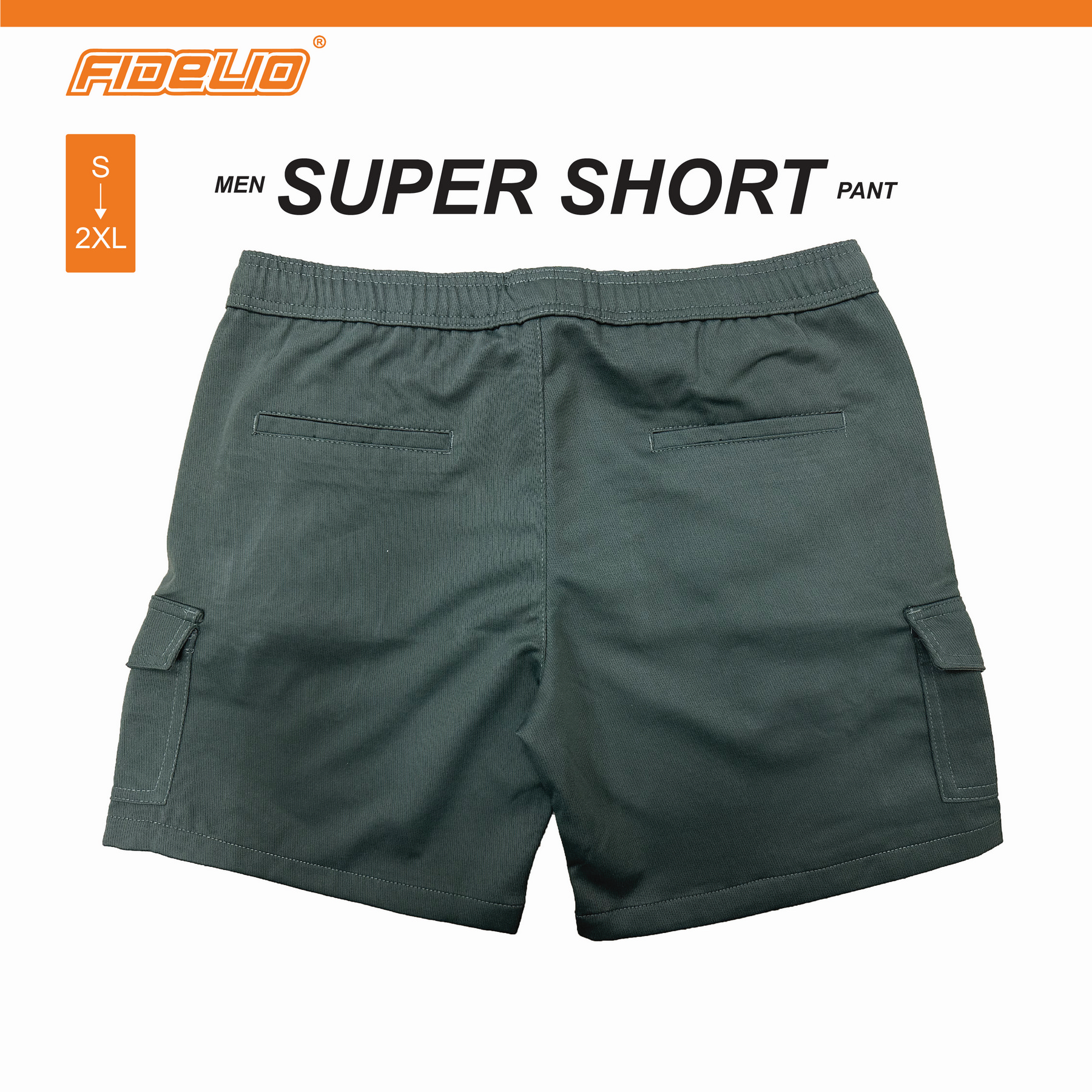 Fidelio Utility Super Shorts -Army Green