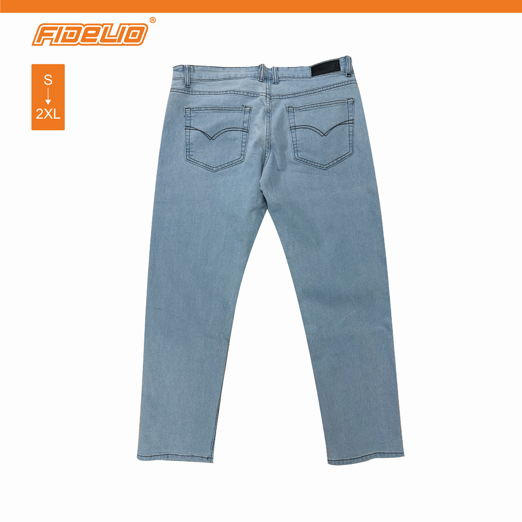 Fidelio 603 Modern Straight Cut Jeans -Light Blue