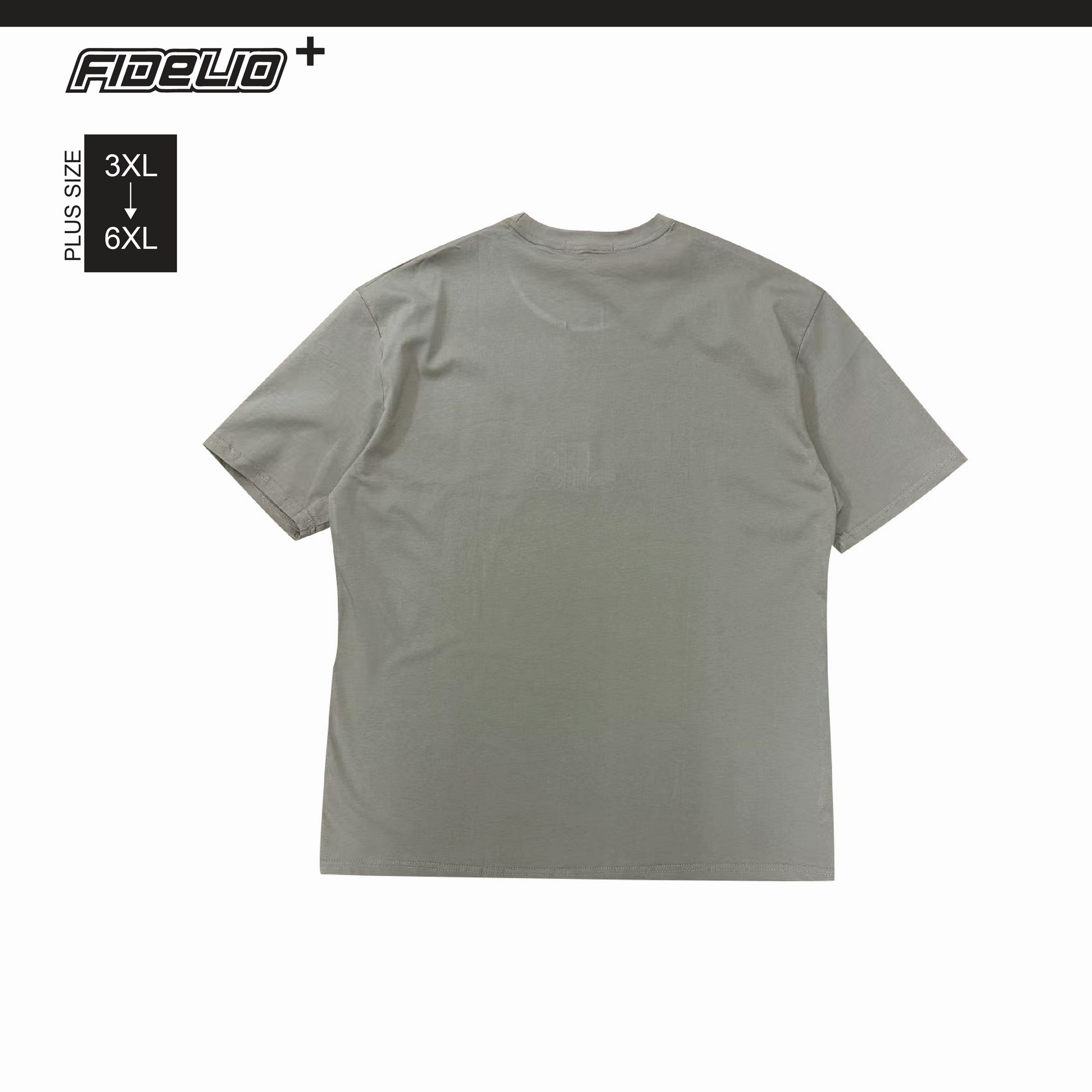 Fidelio Plus Size Thumb Printed Tees -Khaki