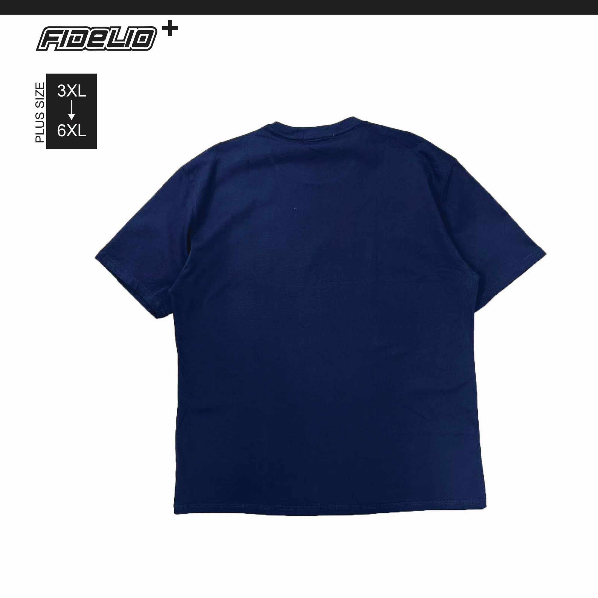 Fidelio Plus Size Abstract Line Printed Tees -Blue