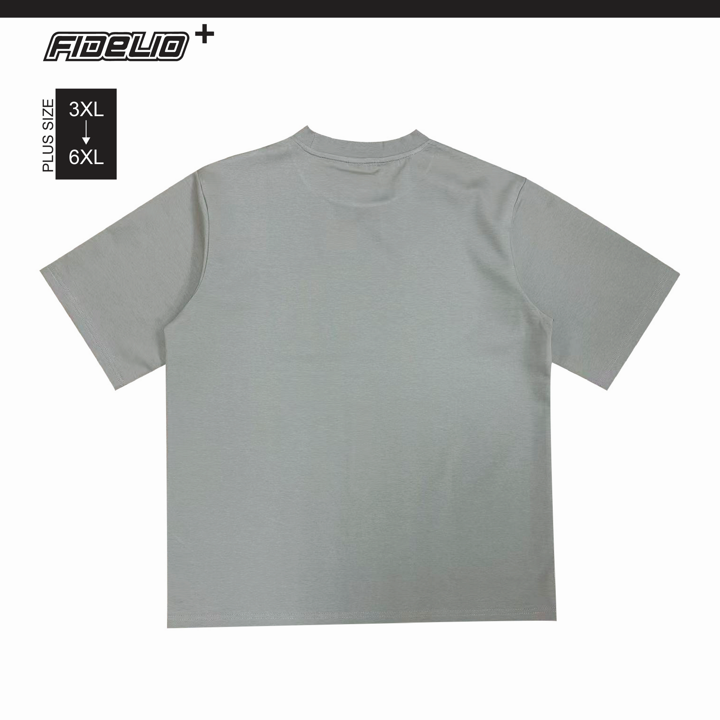 Fidelio Plus Size Basic Oversized Tees -Khaki