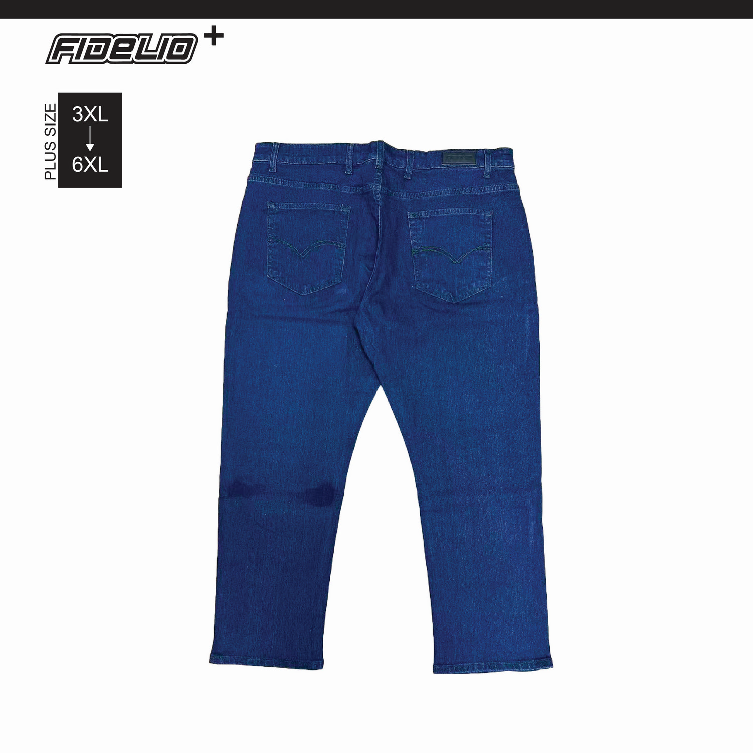 Fidelio Plus Size Classic Slim Fit Denim -Dark Blue