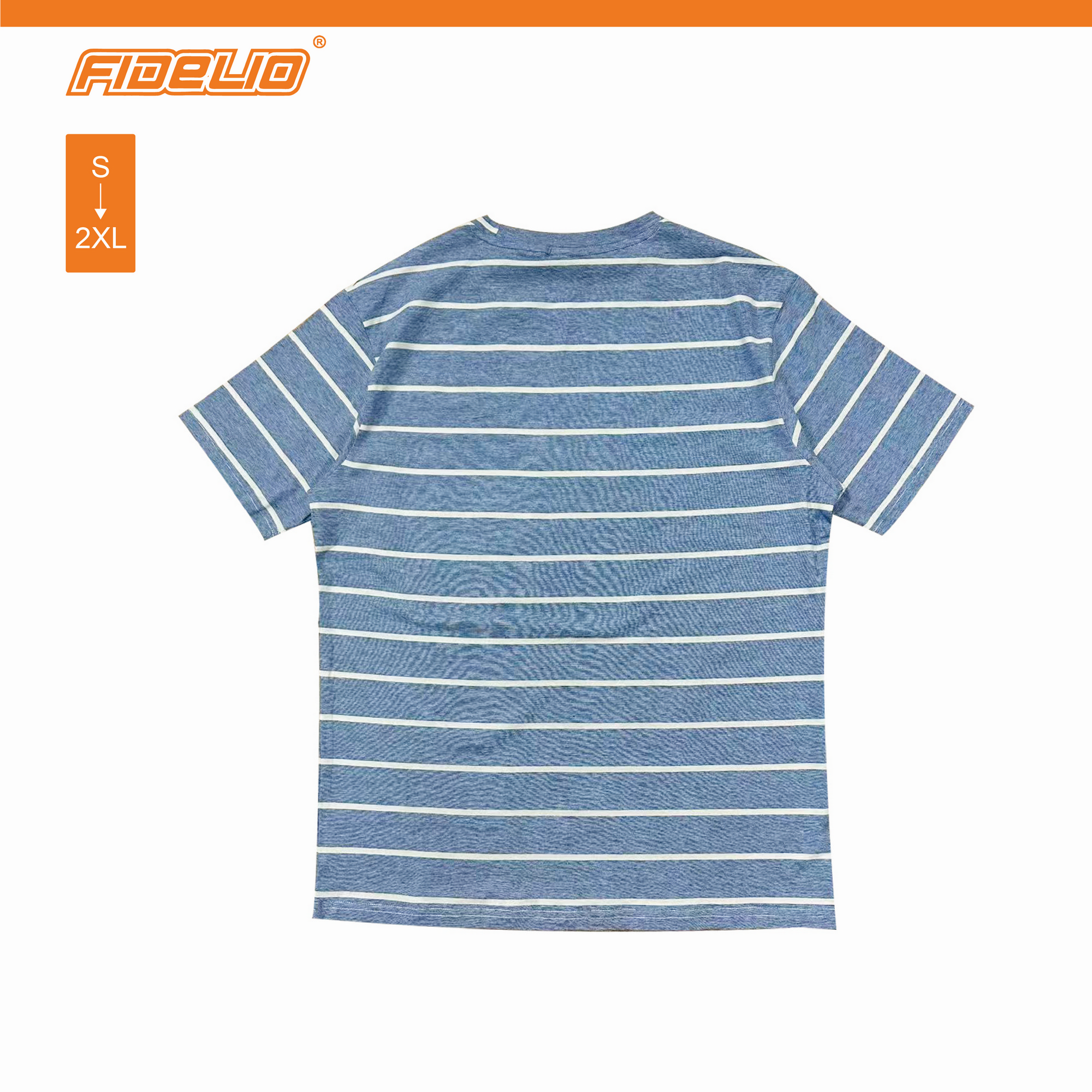 Fidelio Casual Striped Tees -Blue/White