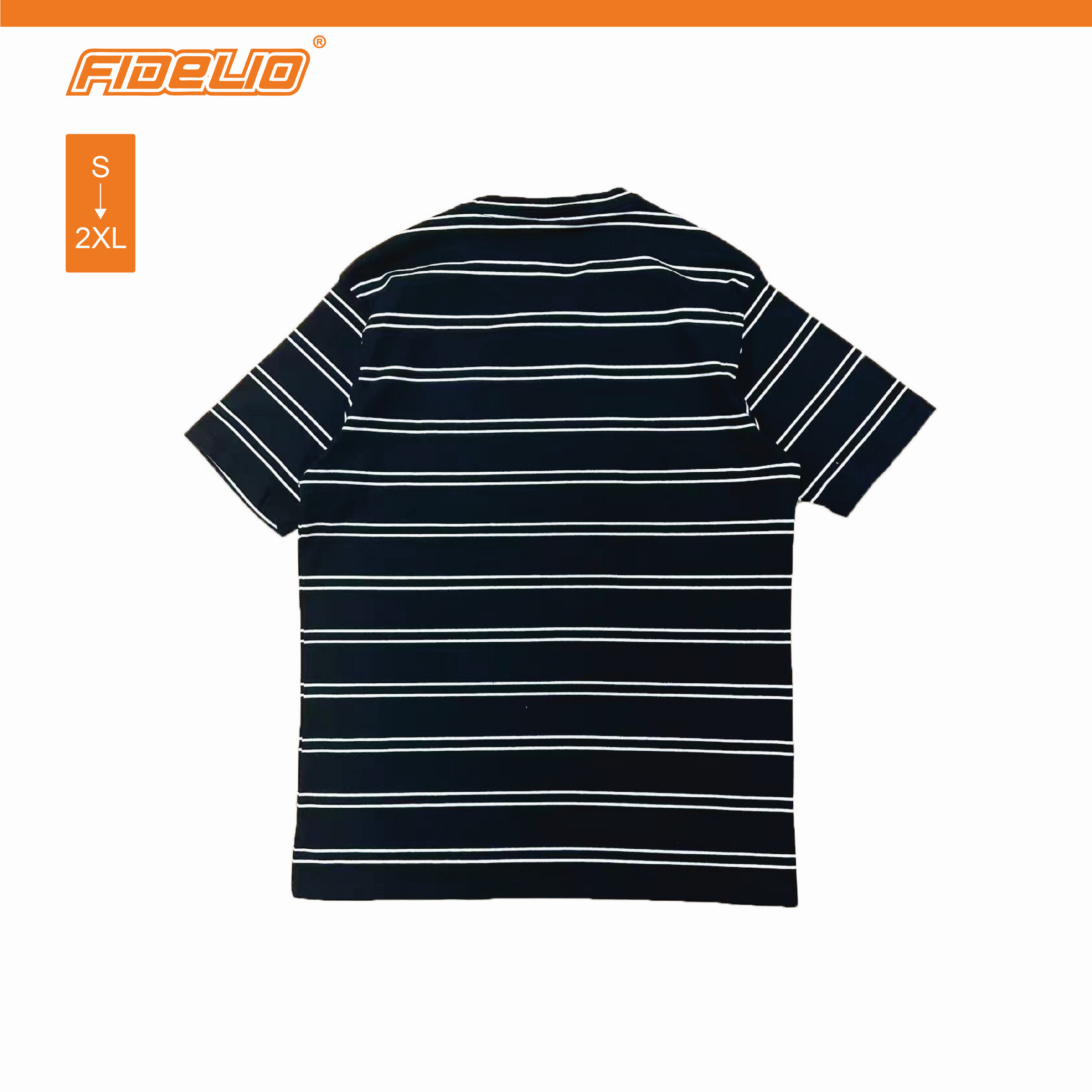 Fidelio Casual Striped Tees -Black/White