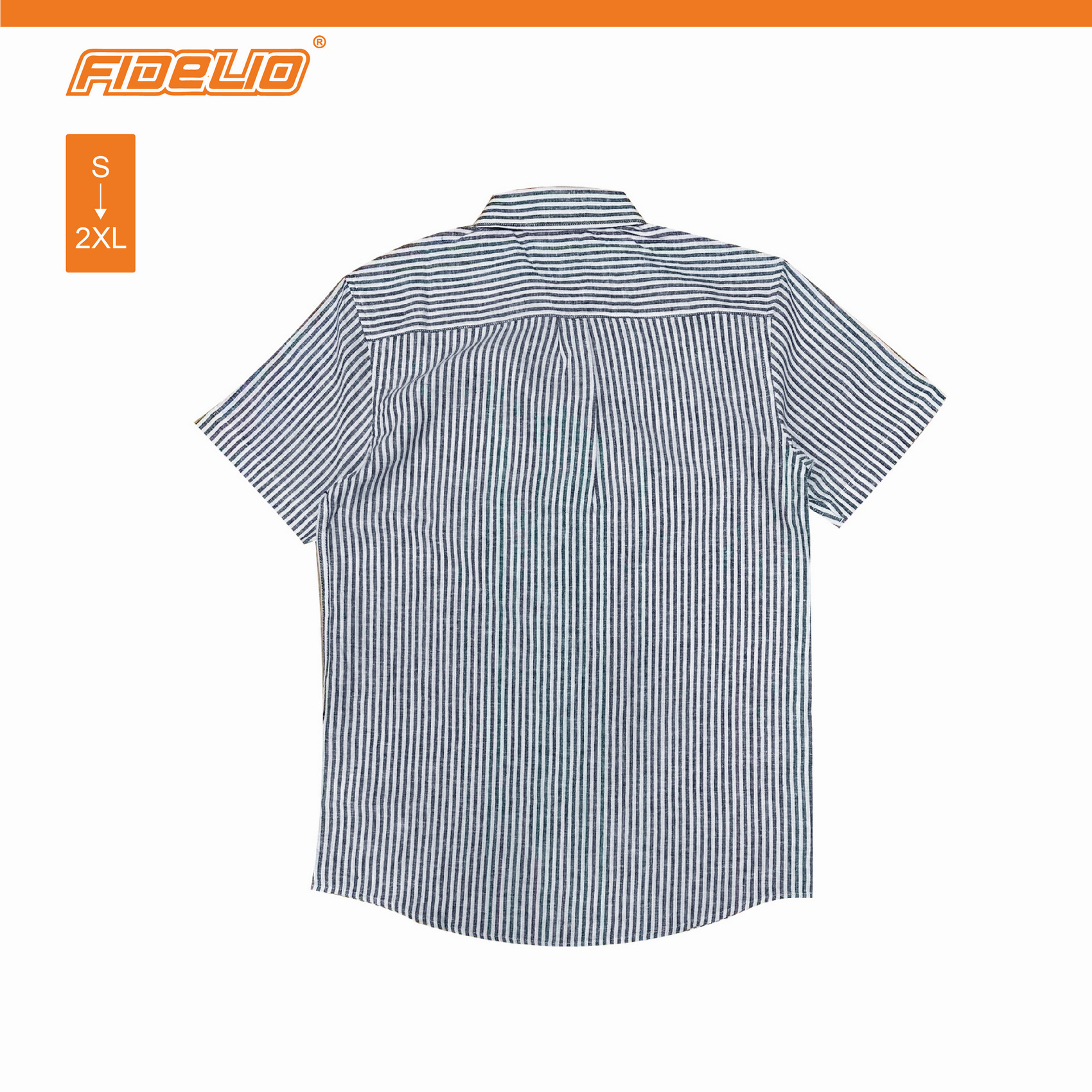 Fidelio Vertical Striped Short Sleeve Shirts -Navy/White