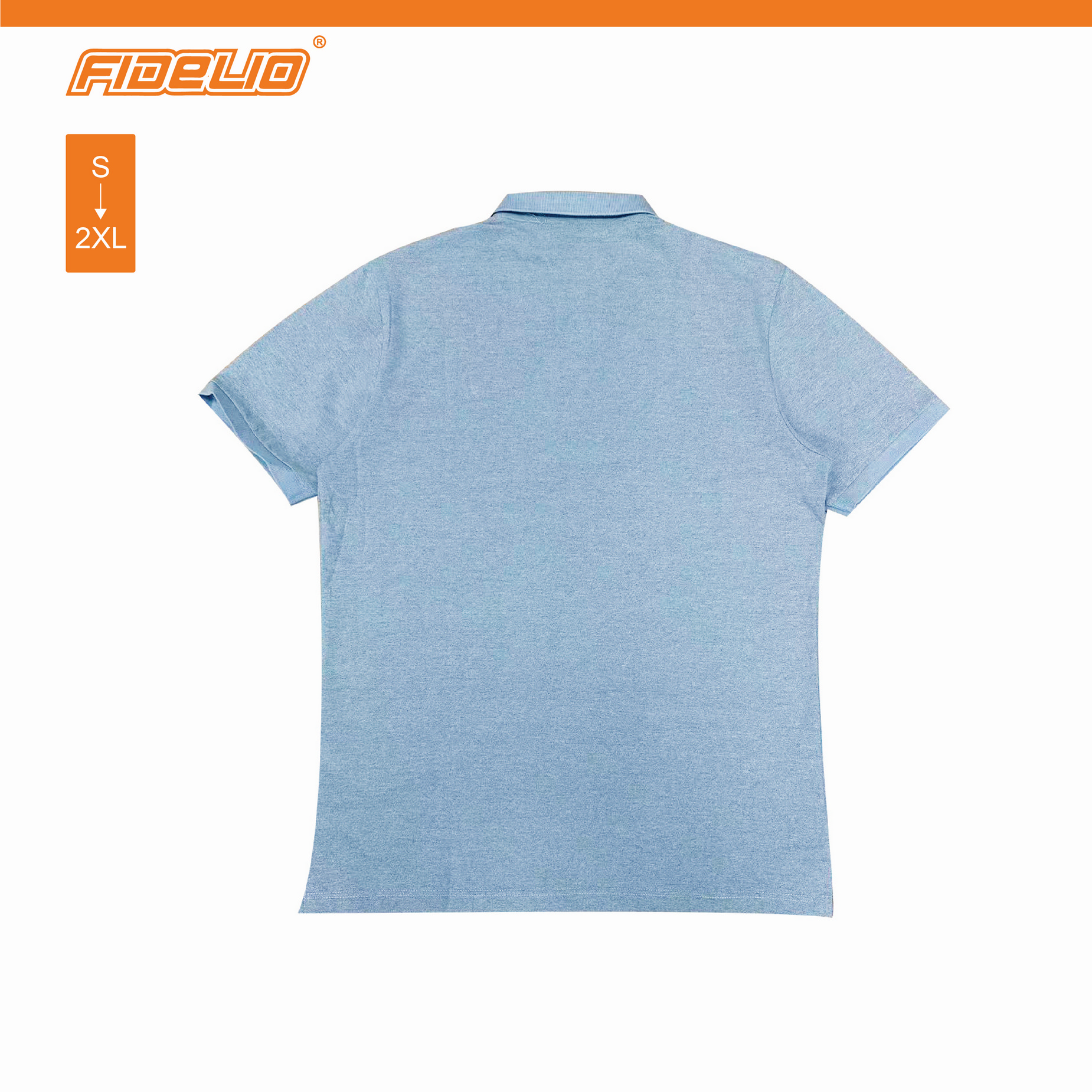 FDL Textured Polo Tees -Light Blue