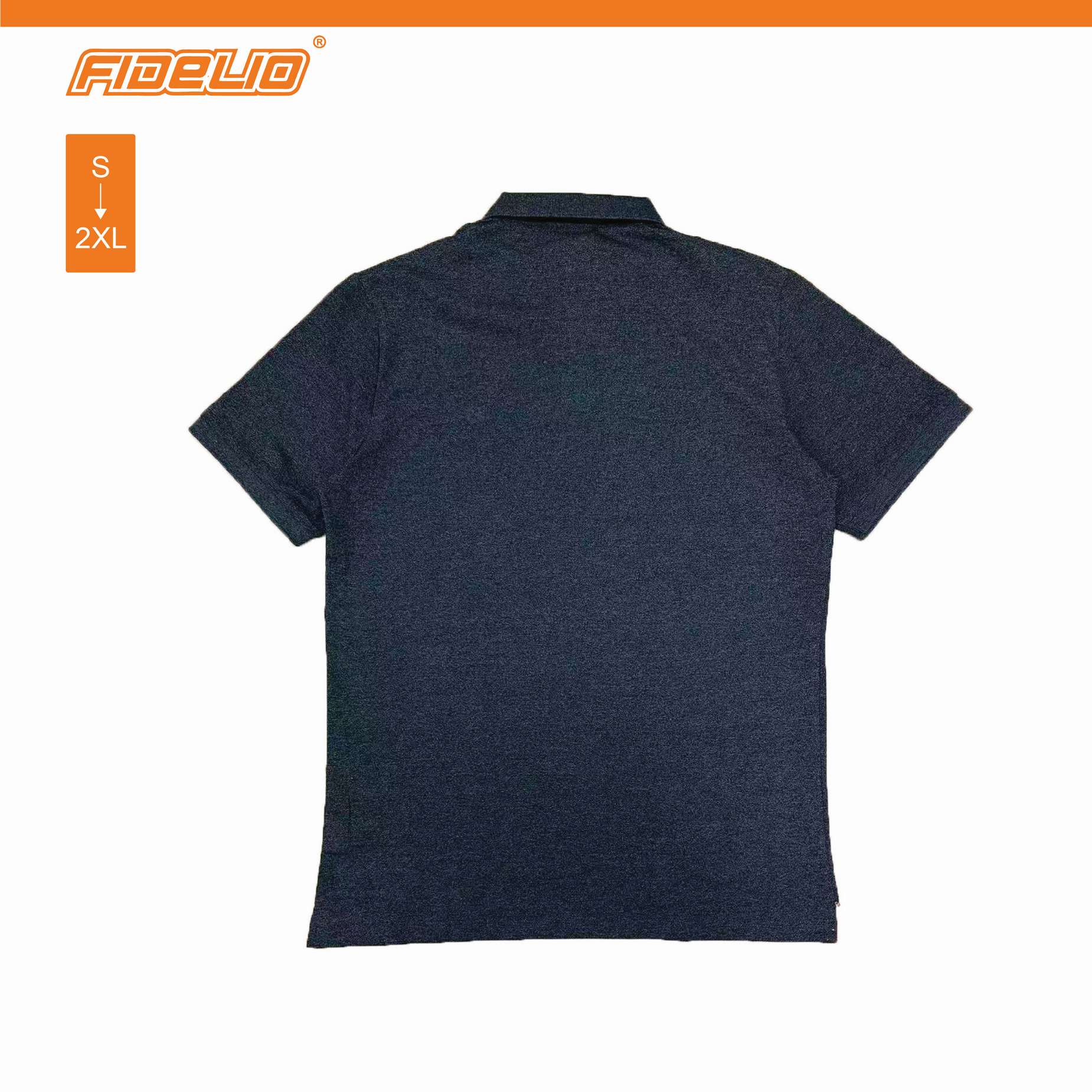 FDL Textured Polo Tees -Dark Grey