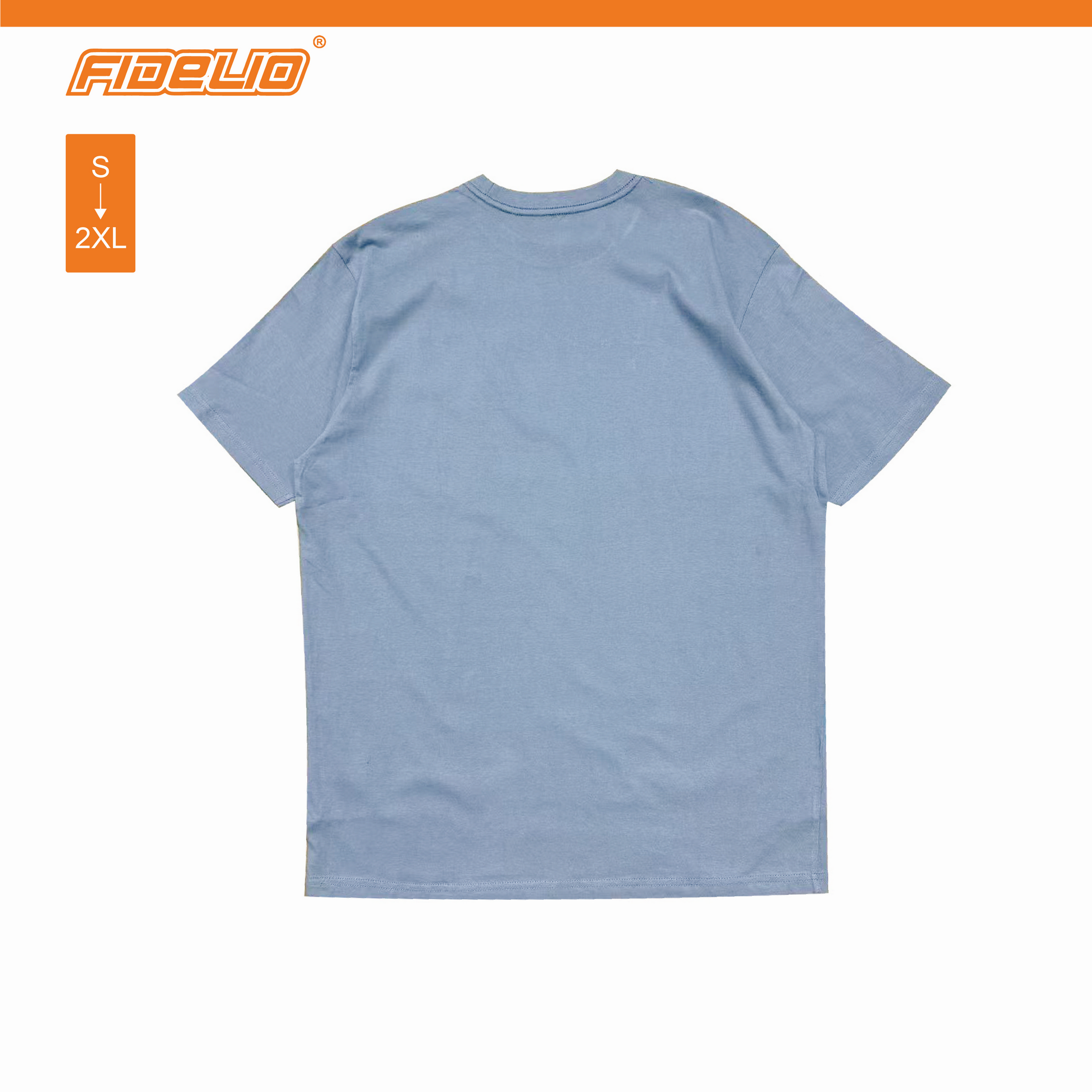 Fidelio Geometric Blueprint Tees -Dusty Blue