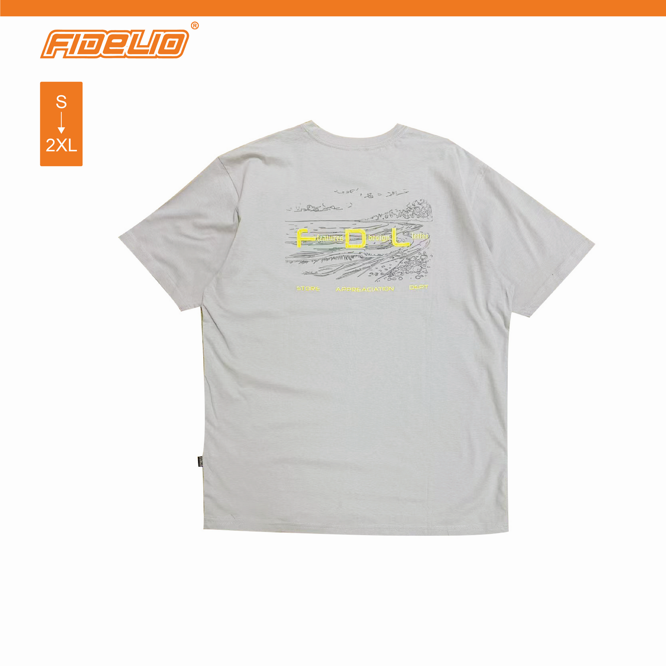 Fidelio Scenic Graphic Tees -Light Grey