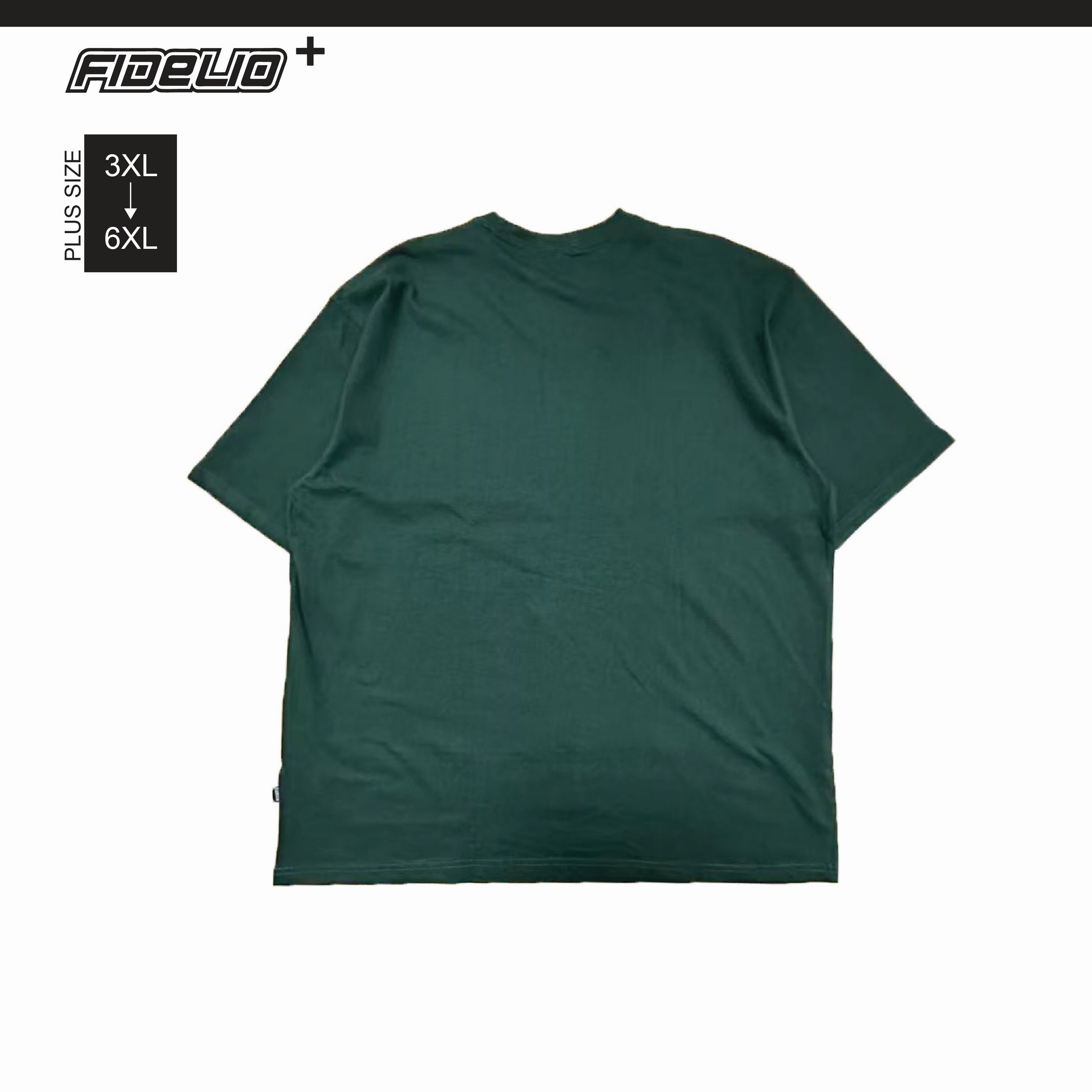 Fidelio Plus Size Club Dept Printed Tees -Dark Green