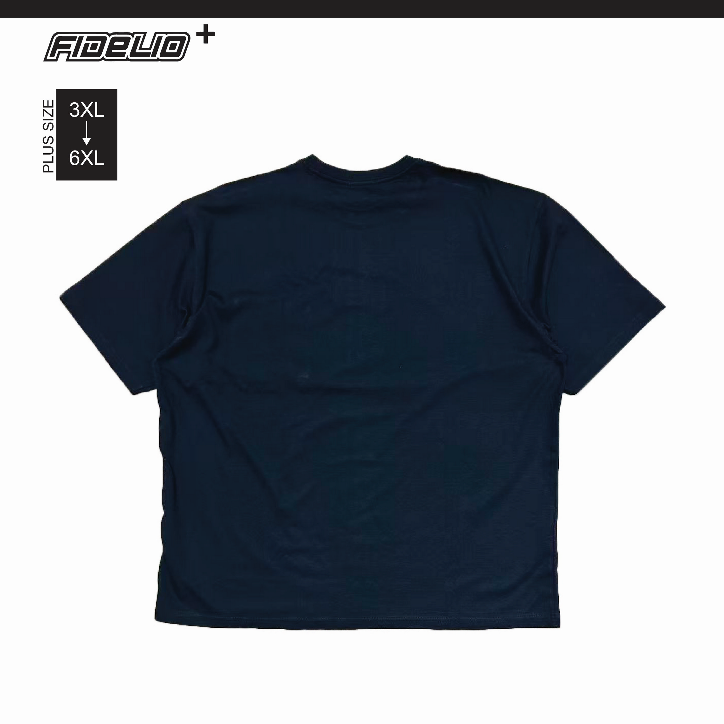 Fidelio Plus Size Keep Ready Pocketed Tees -Black