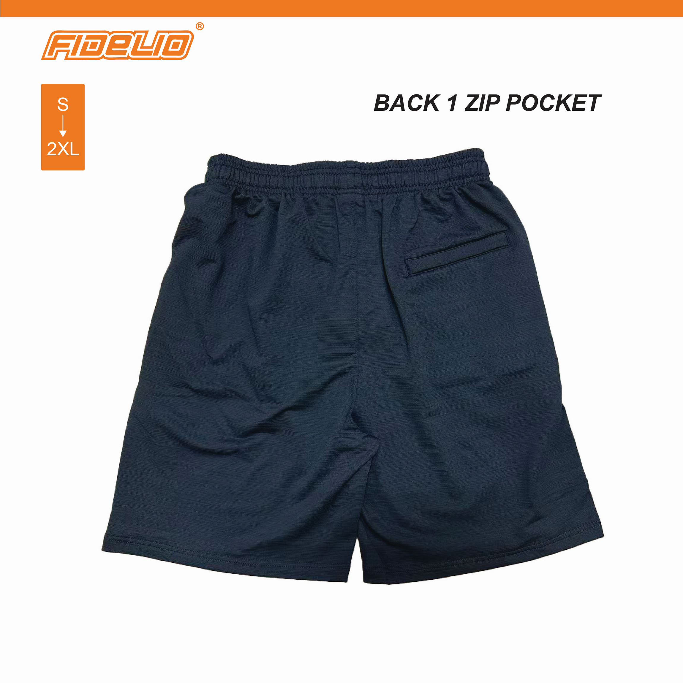 FIT IN Zipper Active Shorts -Black