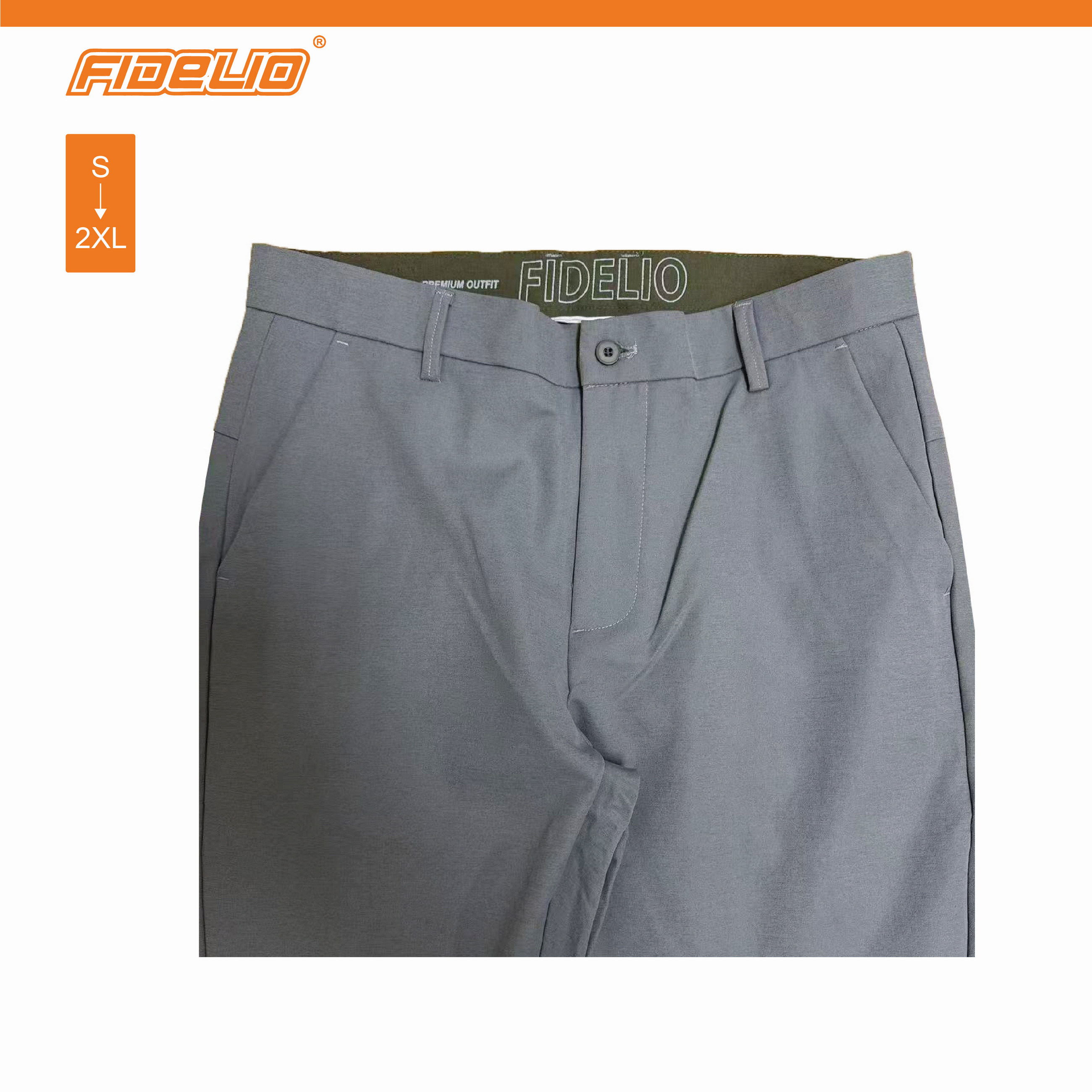 Fidelio Slim Fit Chinos -Grey