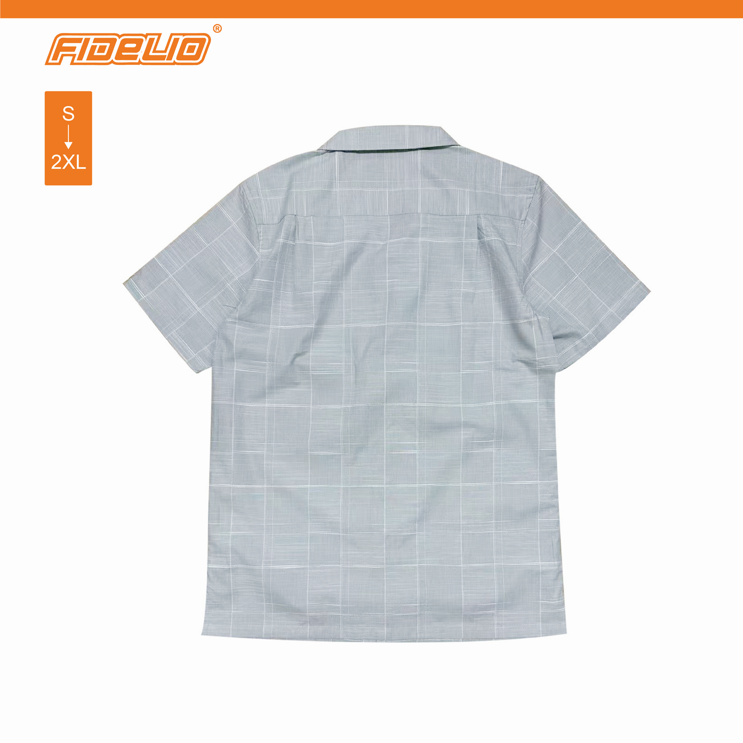Fidelio Textured Linen Short Sleeve Shirts -Light Grey