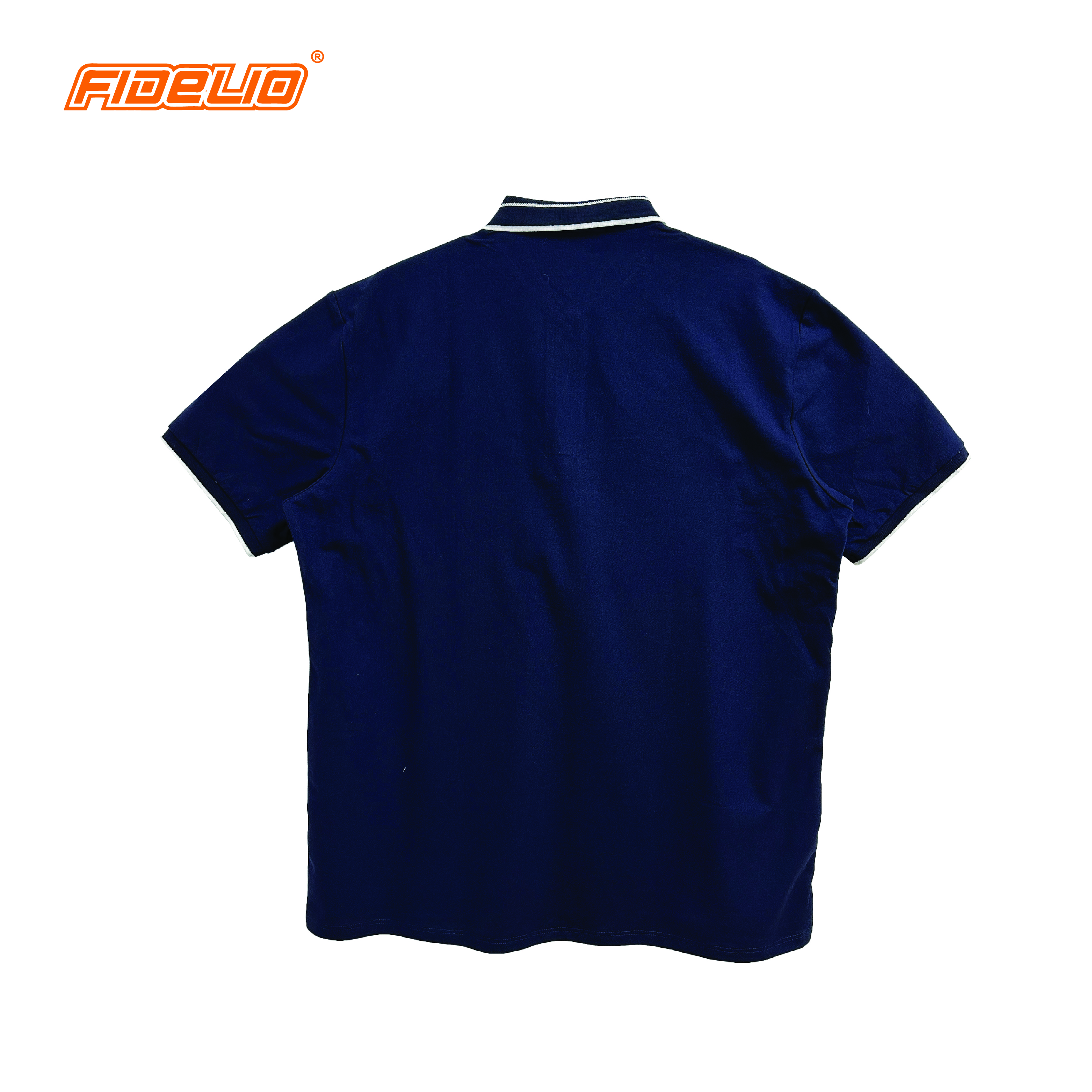 Fidelio Plus Special Rib and Collar Basic Polo Tees -Navy