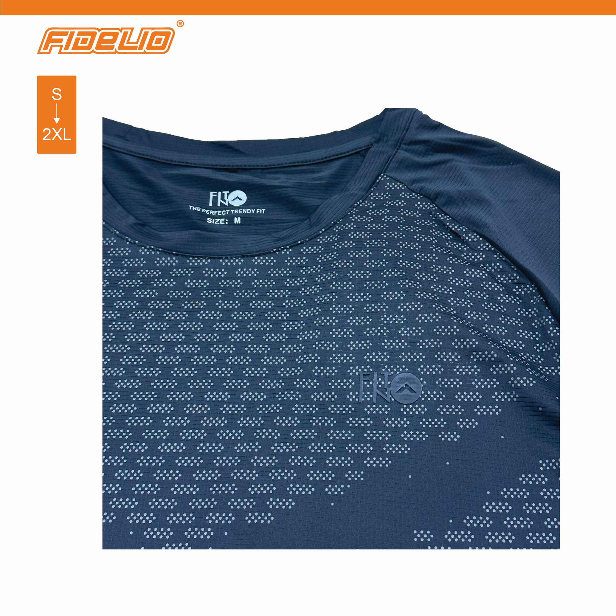 FIT IN Downshift Active Tees -Black