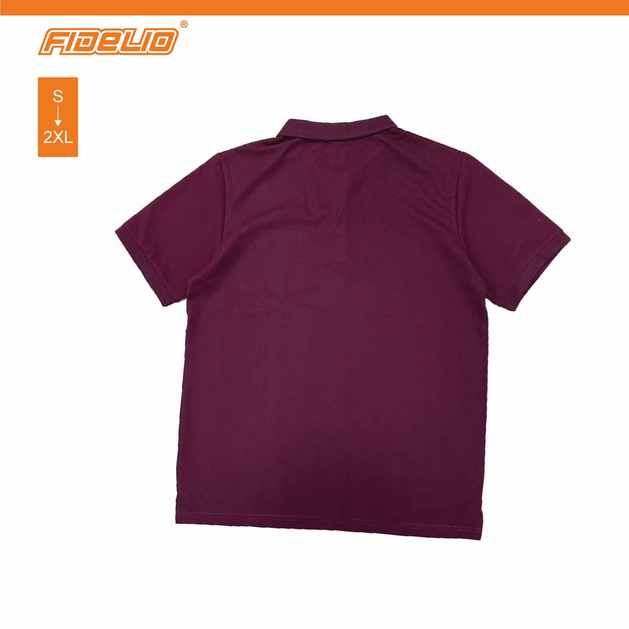 Fidelio Dobby Polo Tees -Maroon