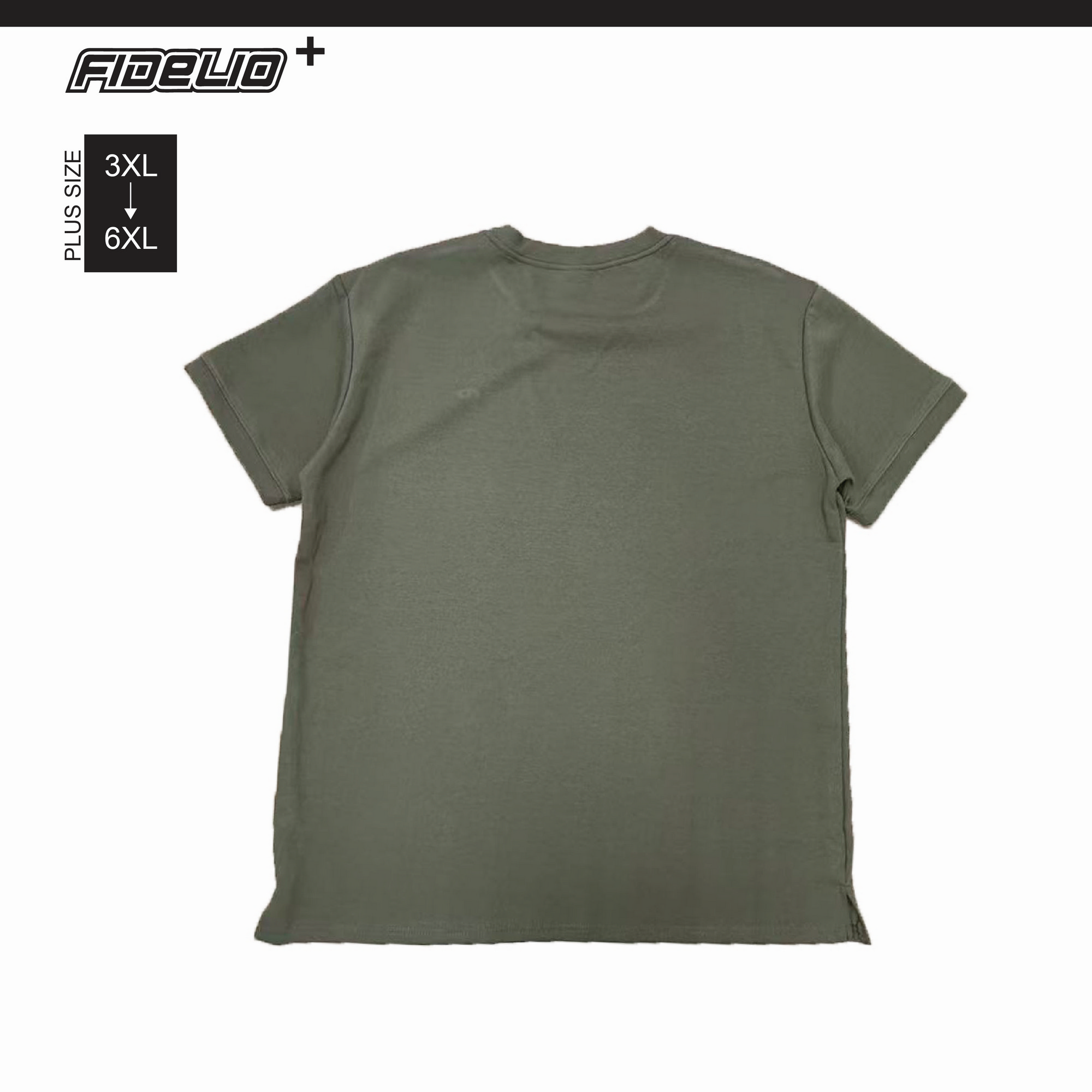 Fidelio Plus Size Premium Tees -Army Green