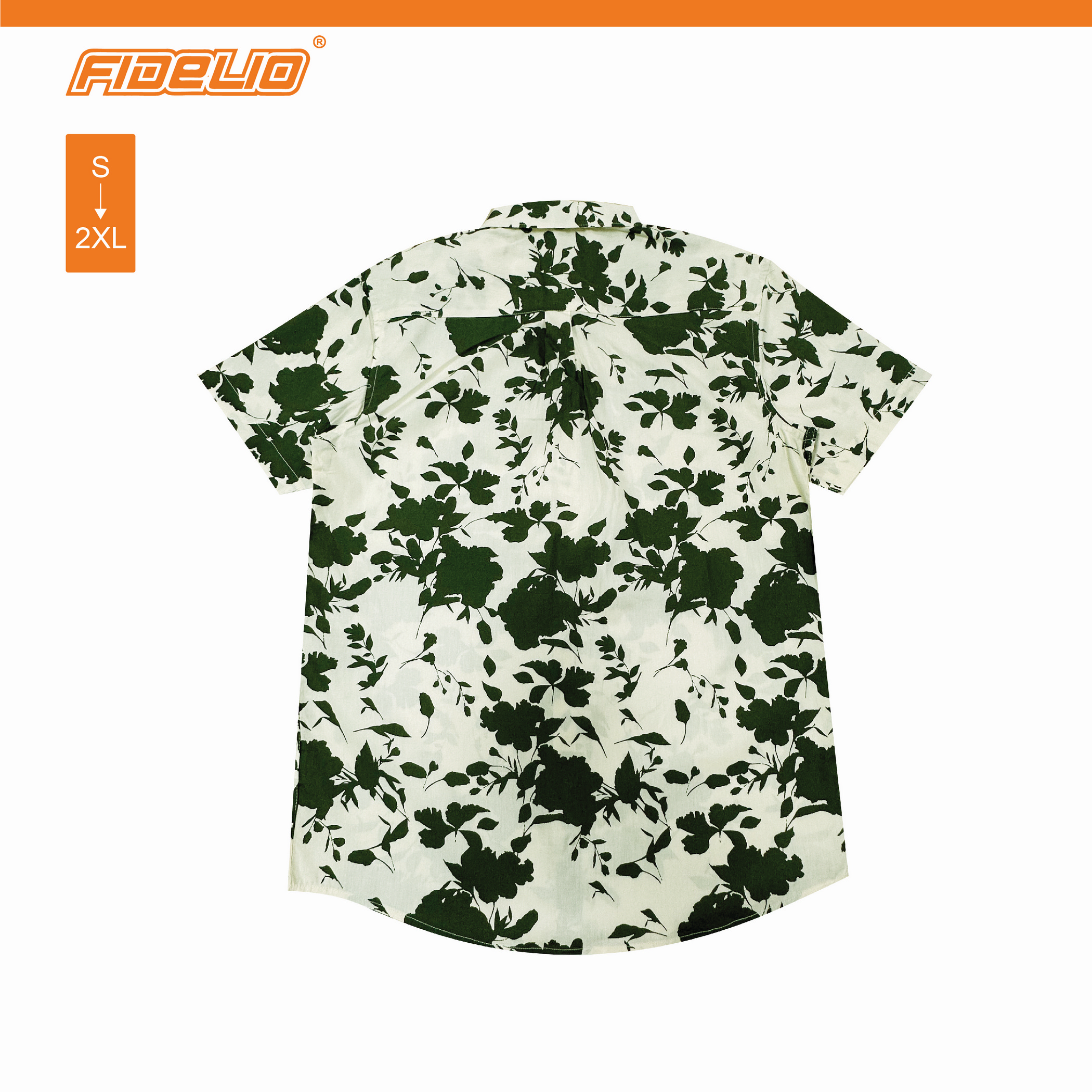 Fidelio Midnight Bloom Short Sleeve Shirts -Cream/Army Green