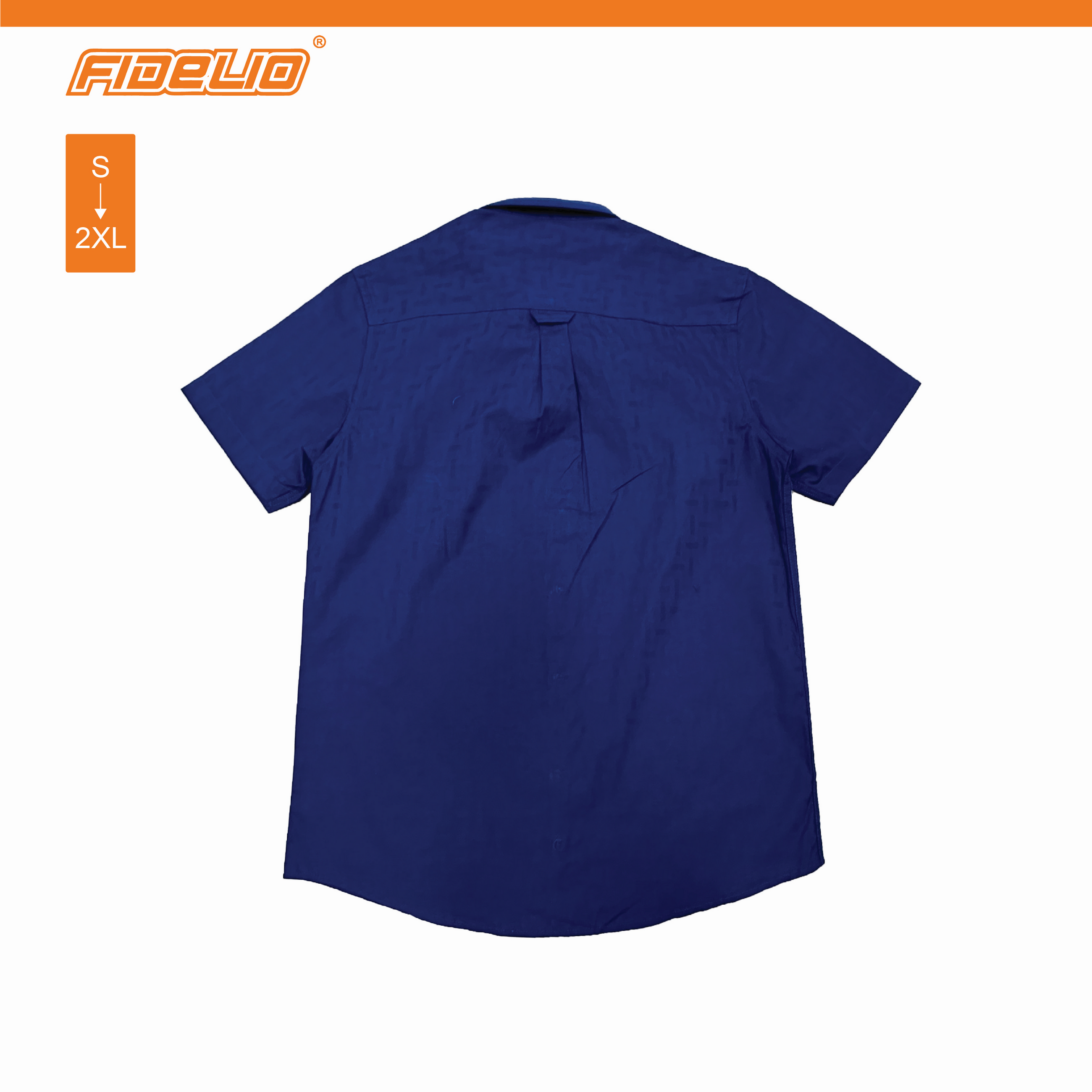 Fidelio Jacquard Short Sleeve Shirts -Navy