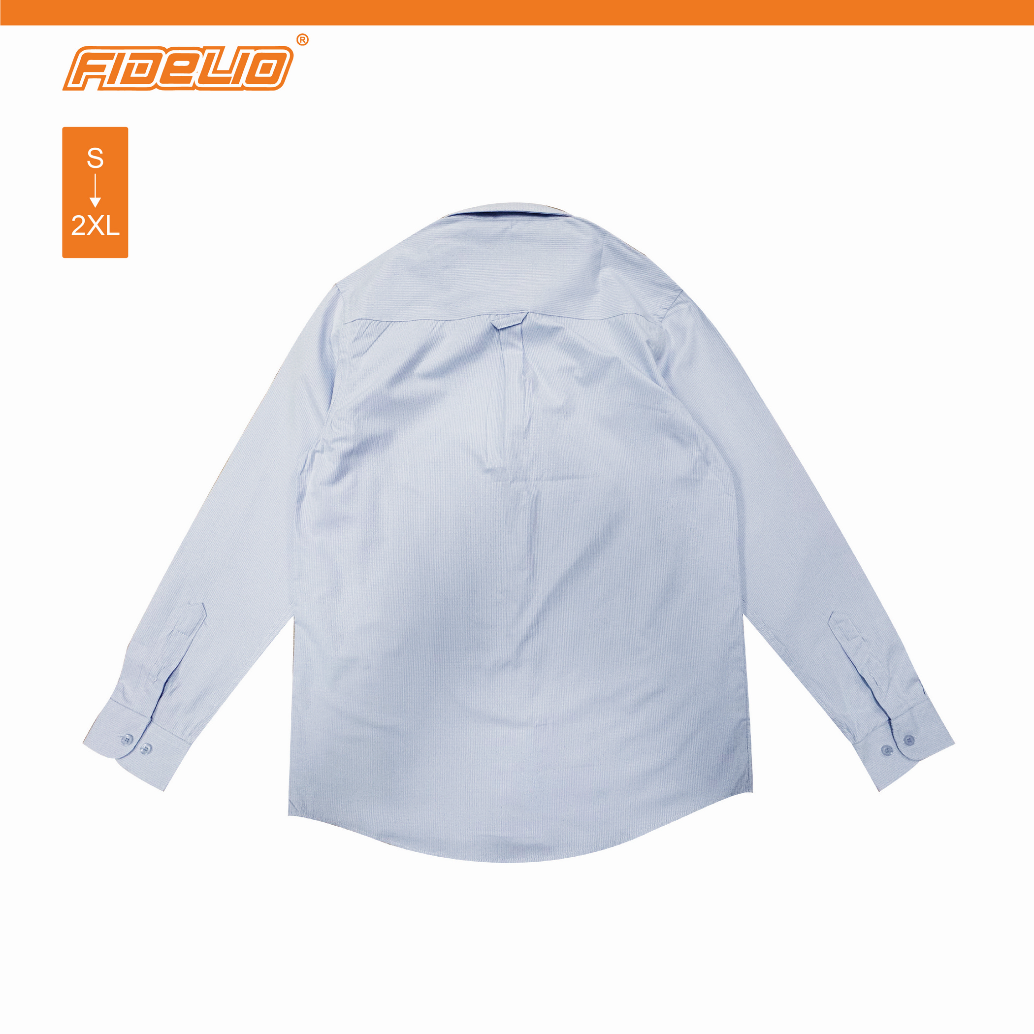 FDL Premium Textured Long Sleeve Shirts -Light Blue