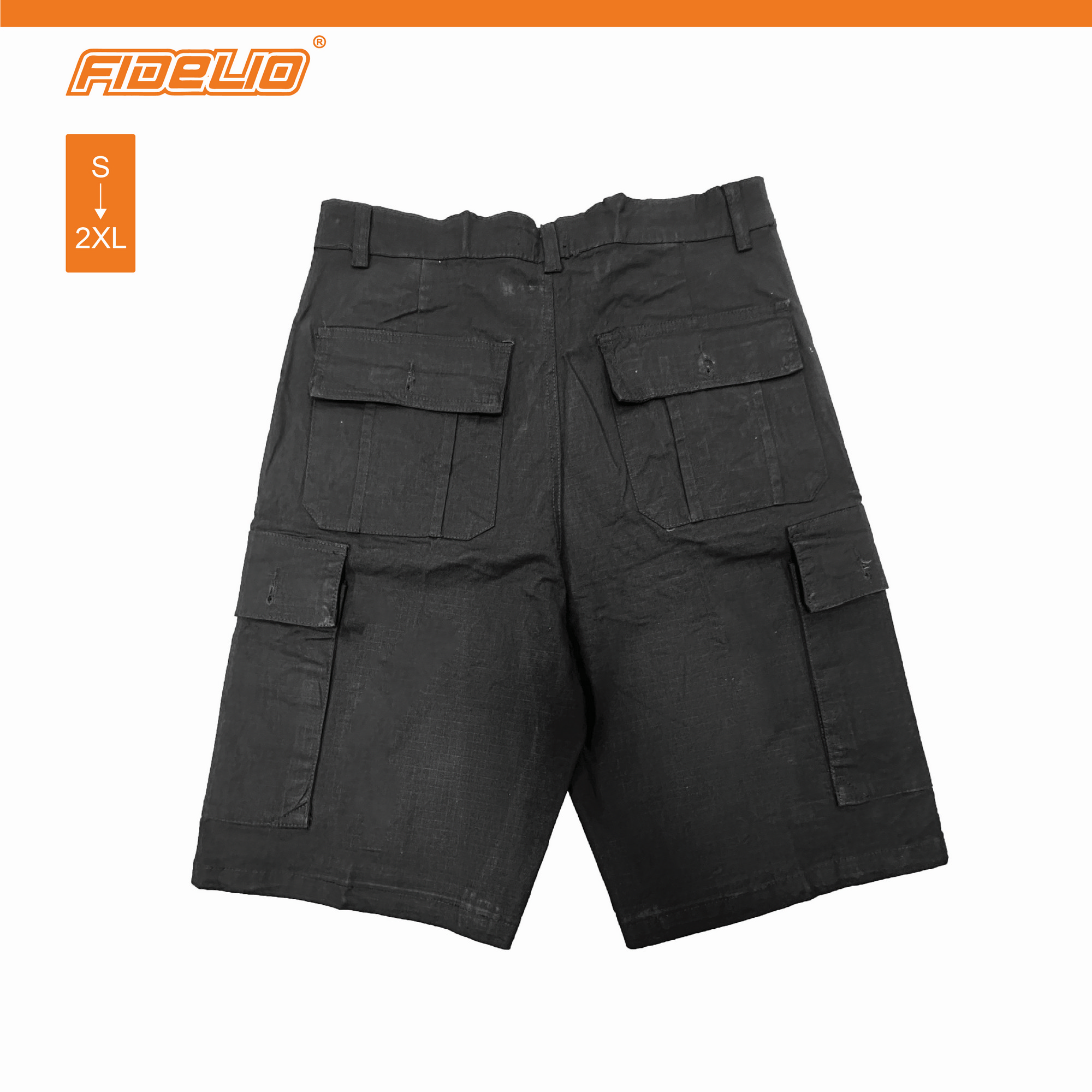 Fidelio Relaxed Fit Cargo Shorts -Black