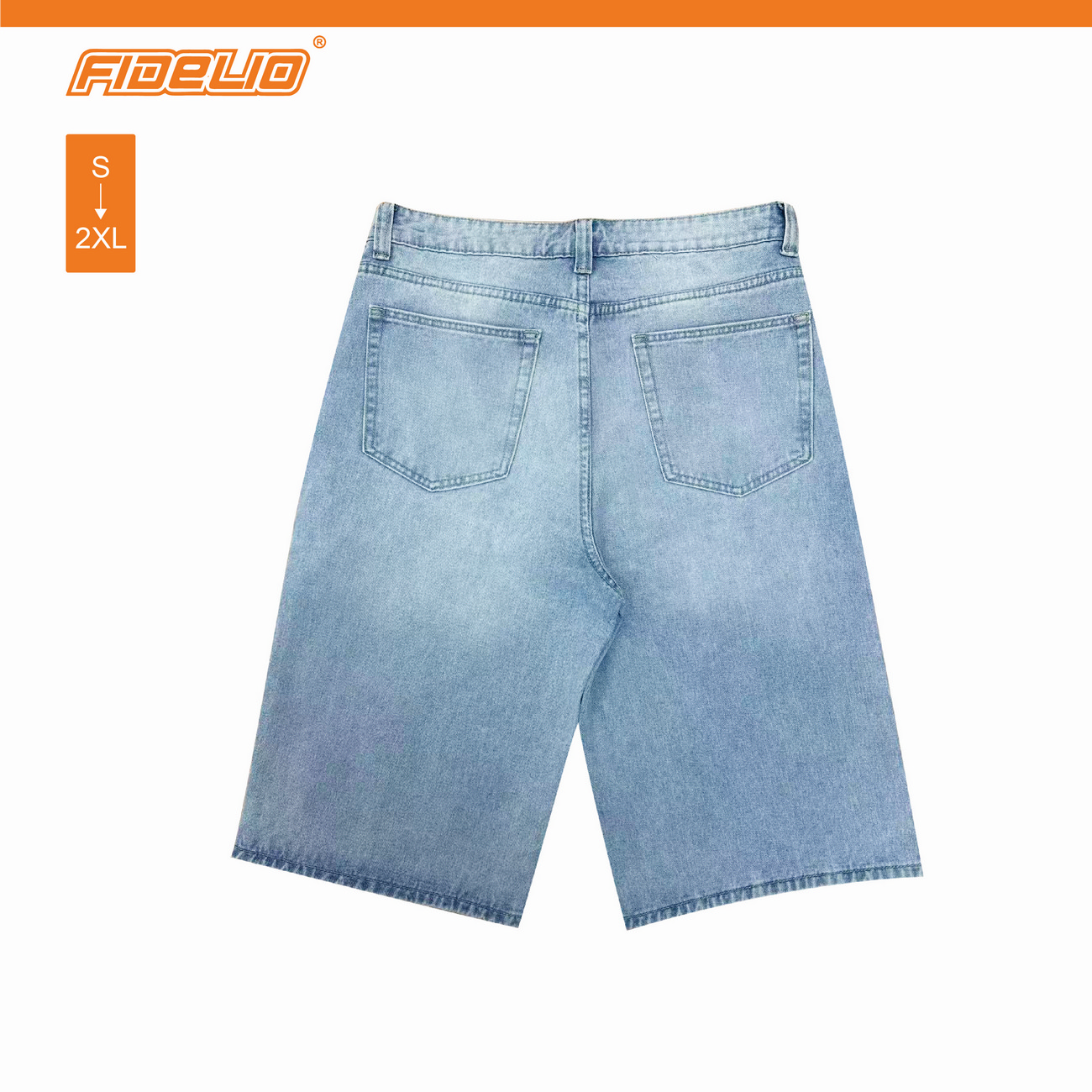 FIT IN Relaxed Baggy Jorts -Light Blue