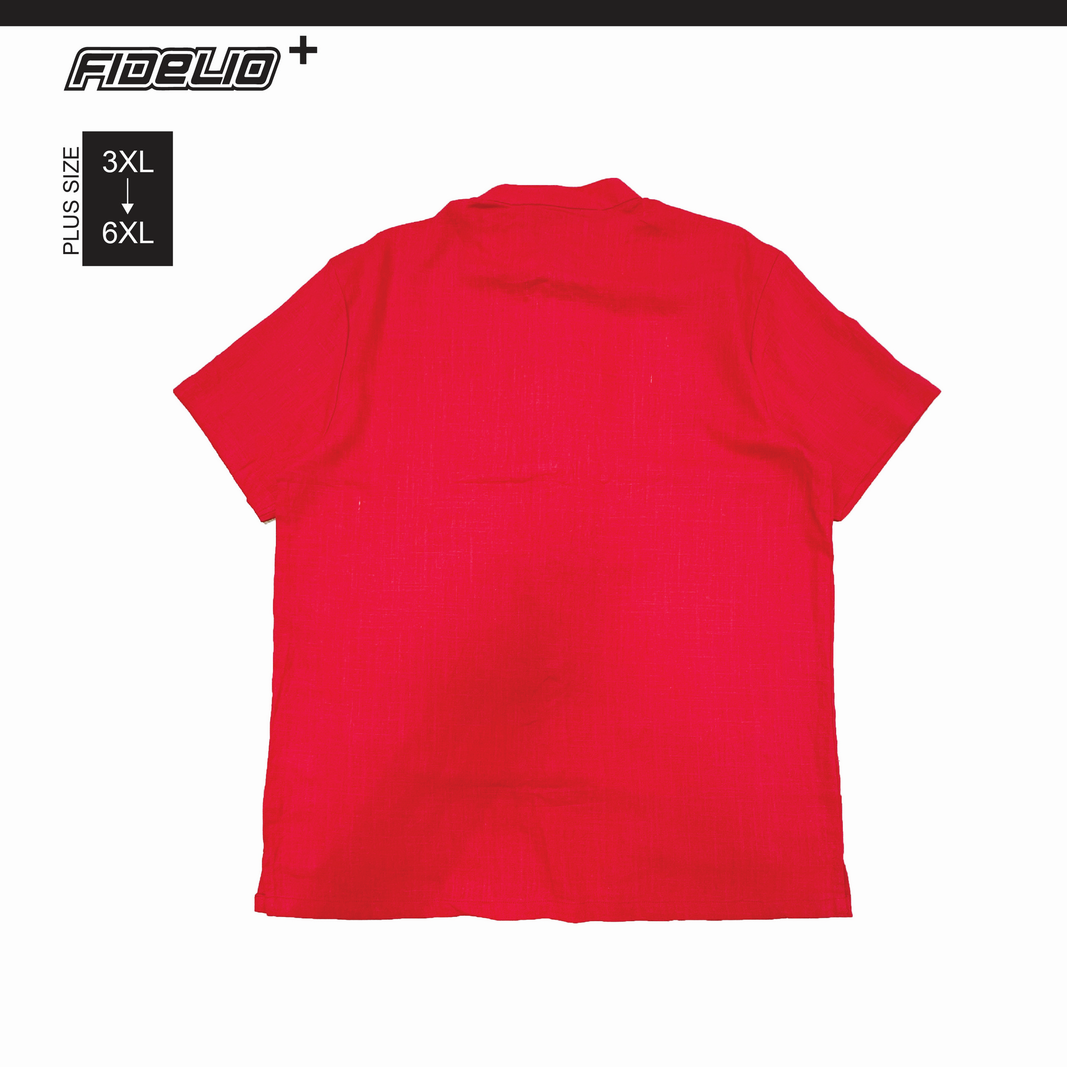 Fidelio Plus Size Prosperity Samfu Shirts -Red
