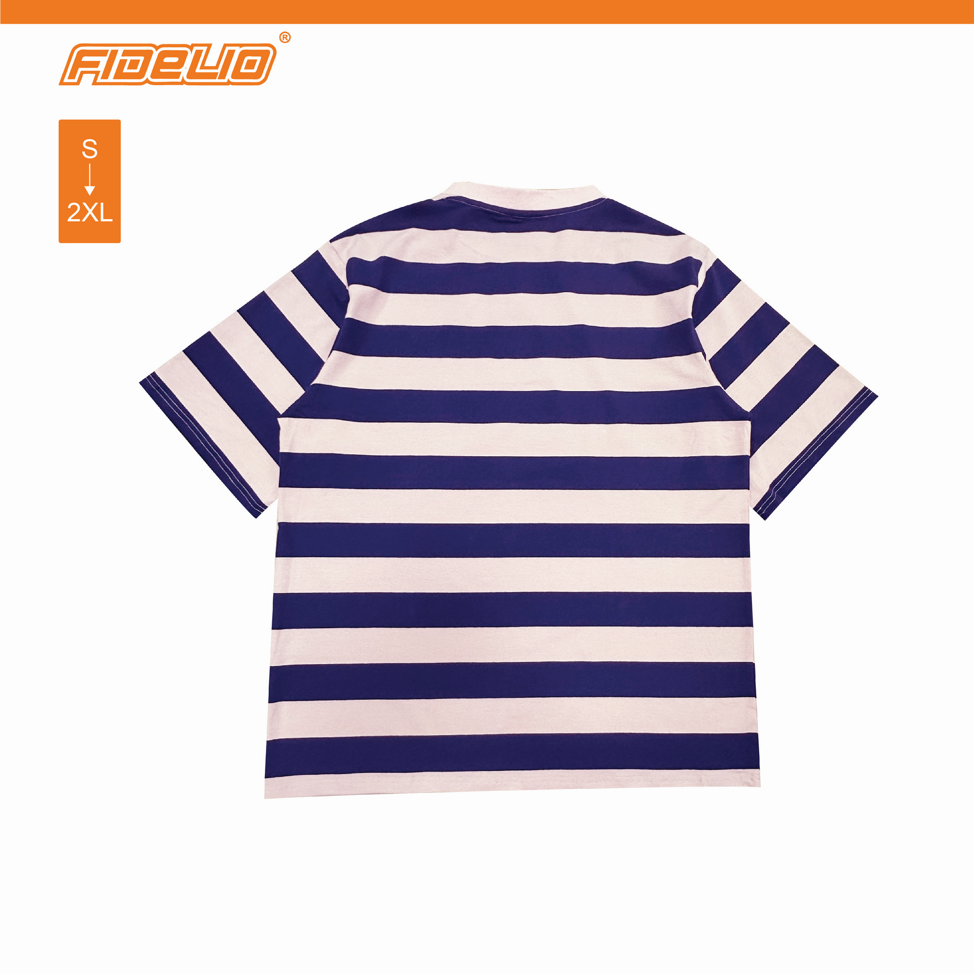 Fidelio Relax Stripe Oversize Tees -Pink/Navy