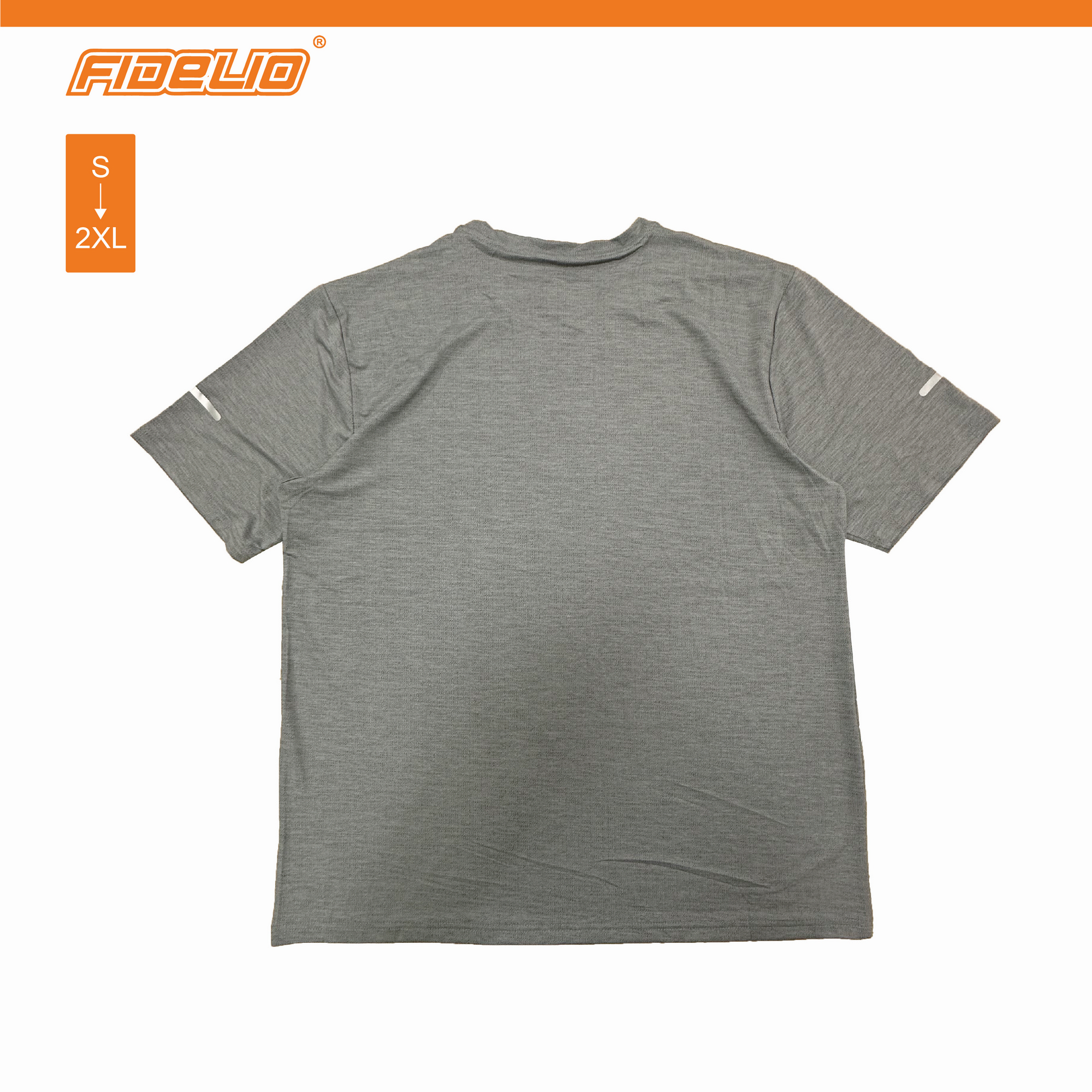FIT IN Reflective Logo Dry Fit Tees -Grey