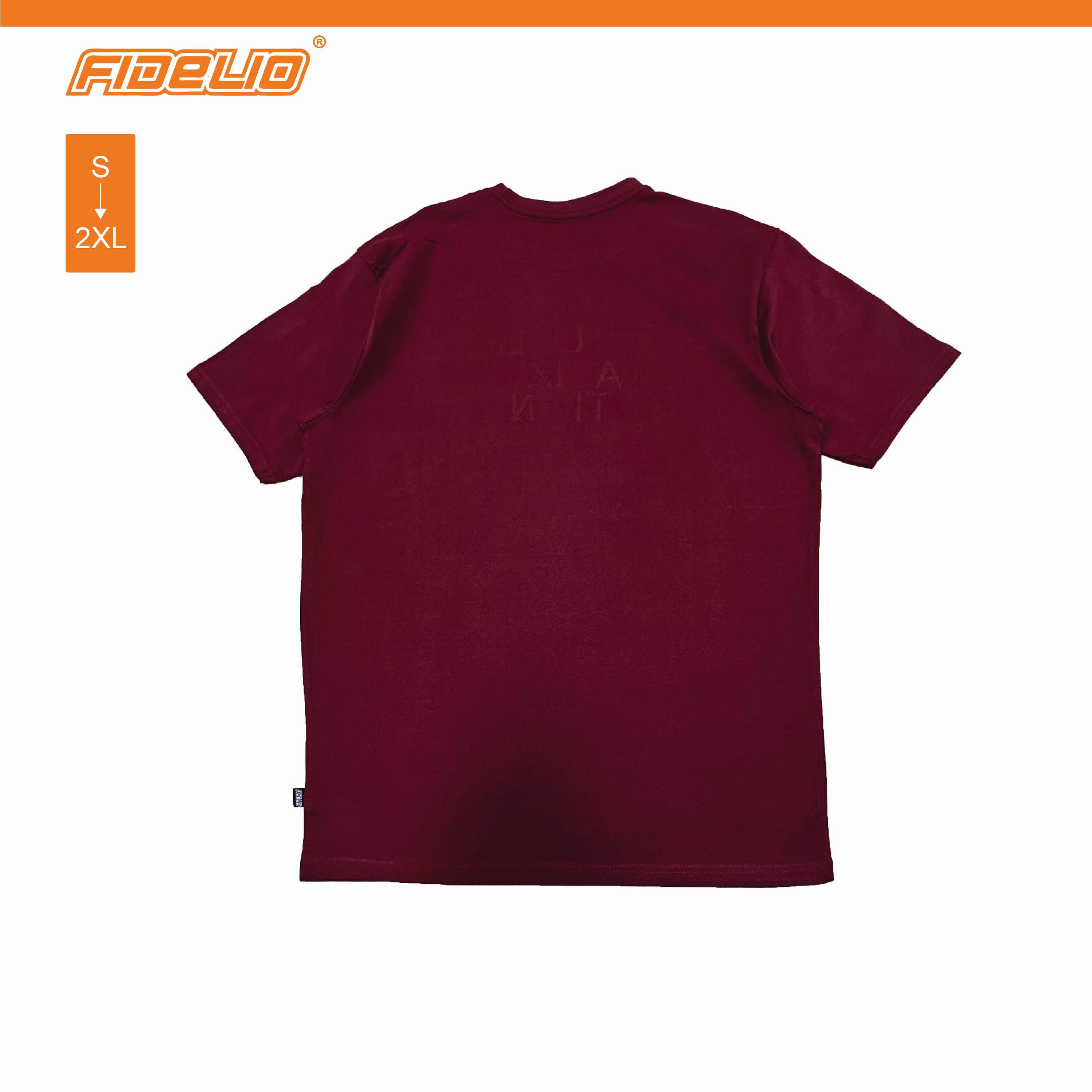 Fidelio Embroidered GLOBALIZATION Tees -Maroon