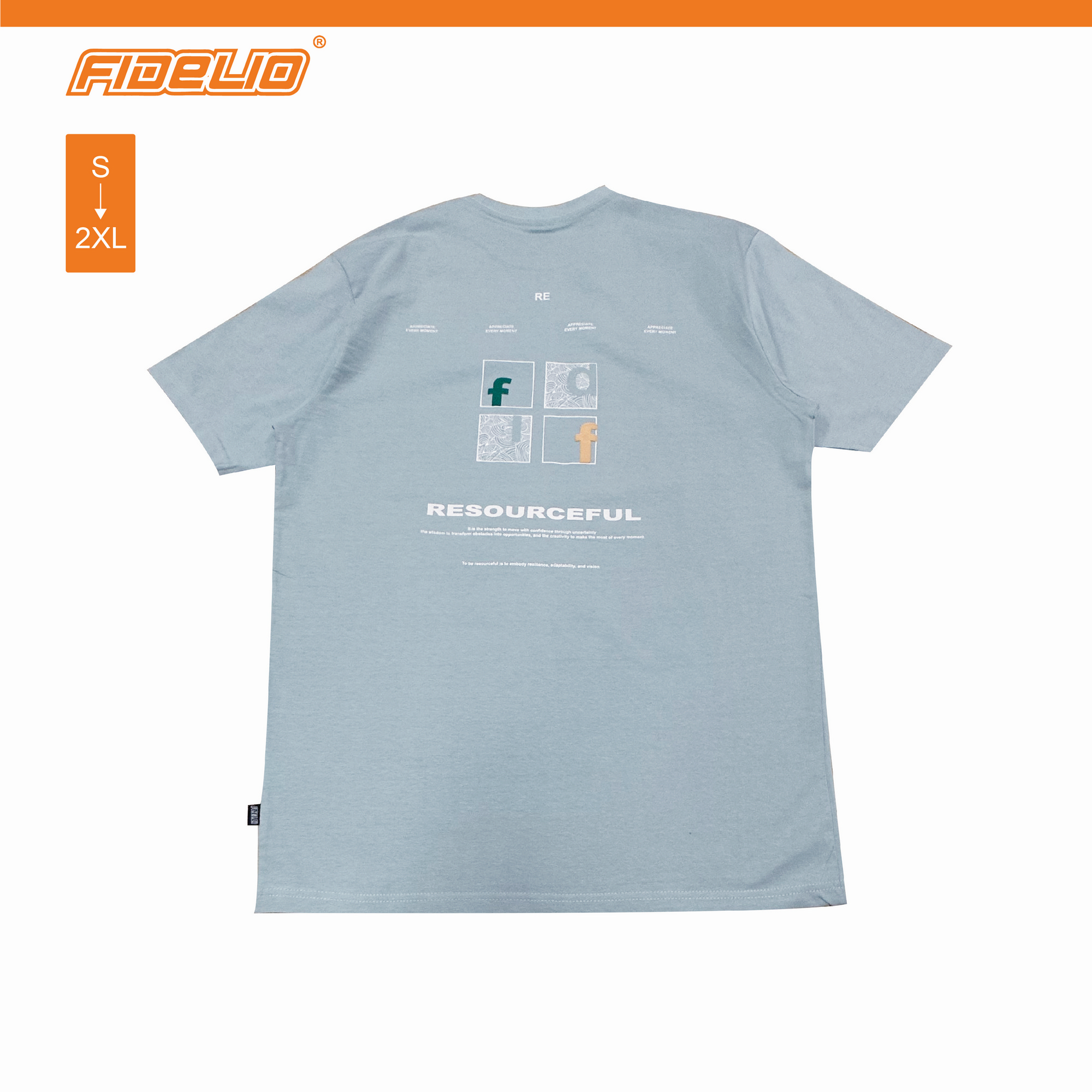 Fidelio FDL Monogram Tees -Dusty Blue