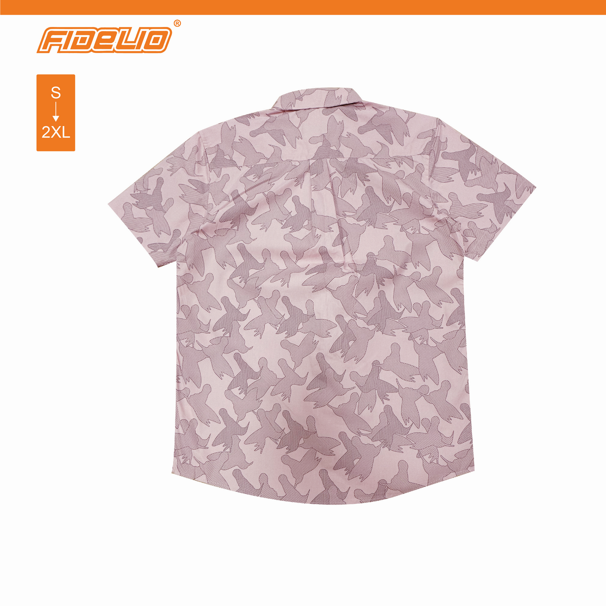 Fidelio Abstract Flock Print Short Sleeve Shirts -Pink