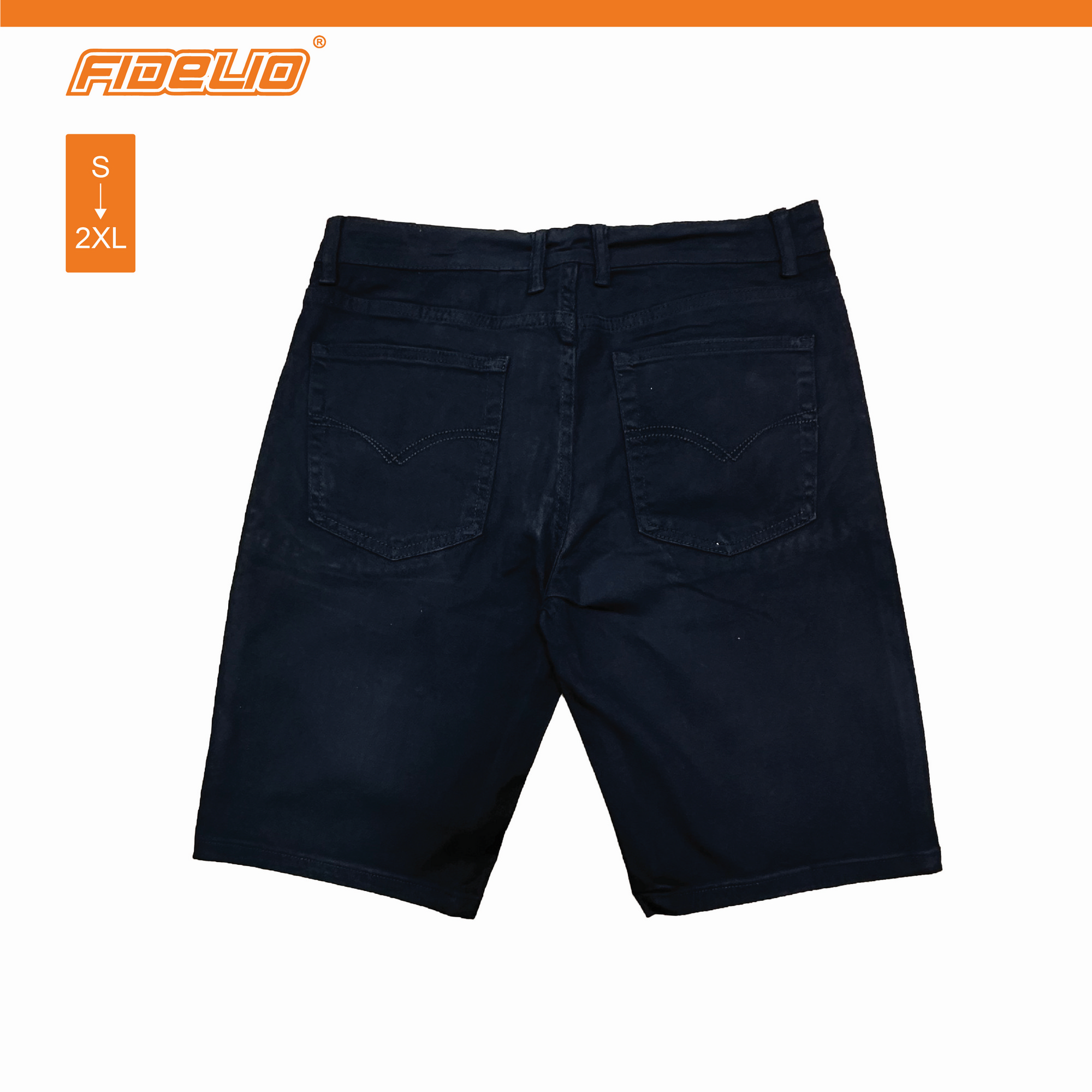 Fidelio Classic Stretch Chino Shorts -Black