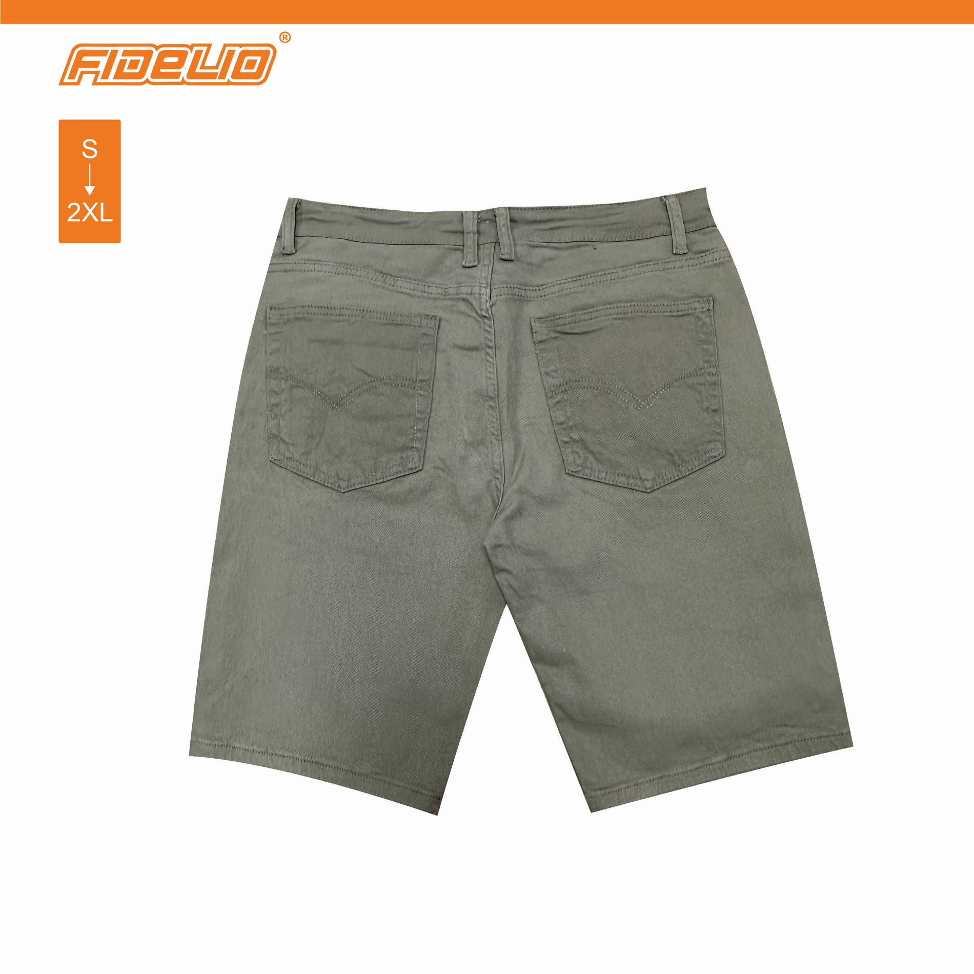 Fidelio Classic Stretch Chino Shorts -Khaki