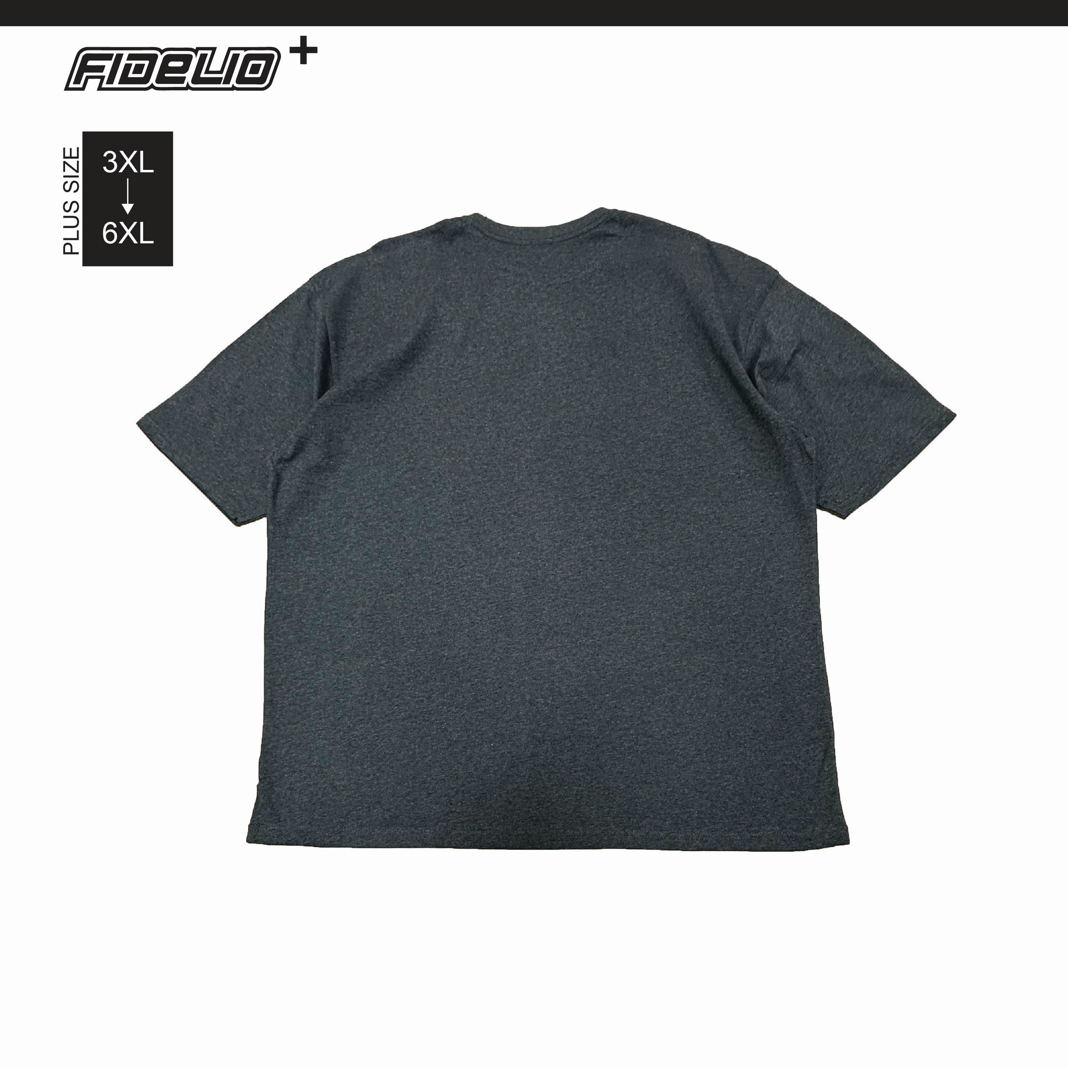 Fidelio Plus Size Winged Wheel Graphic Tees -Medium Grey
