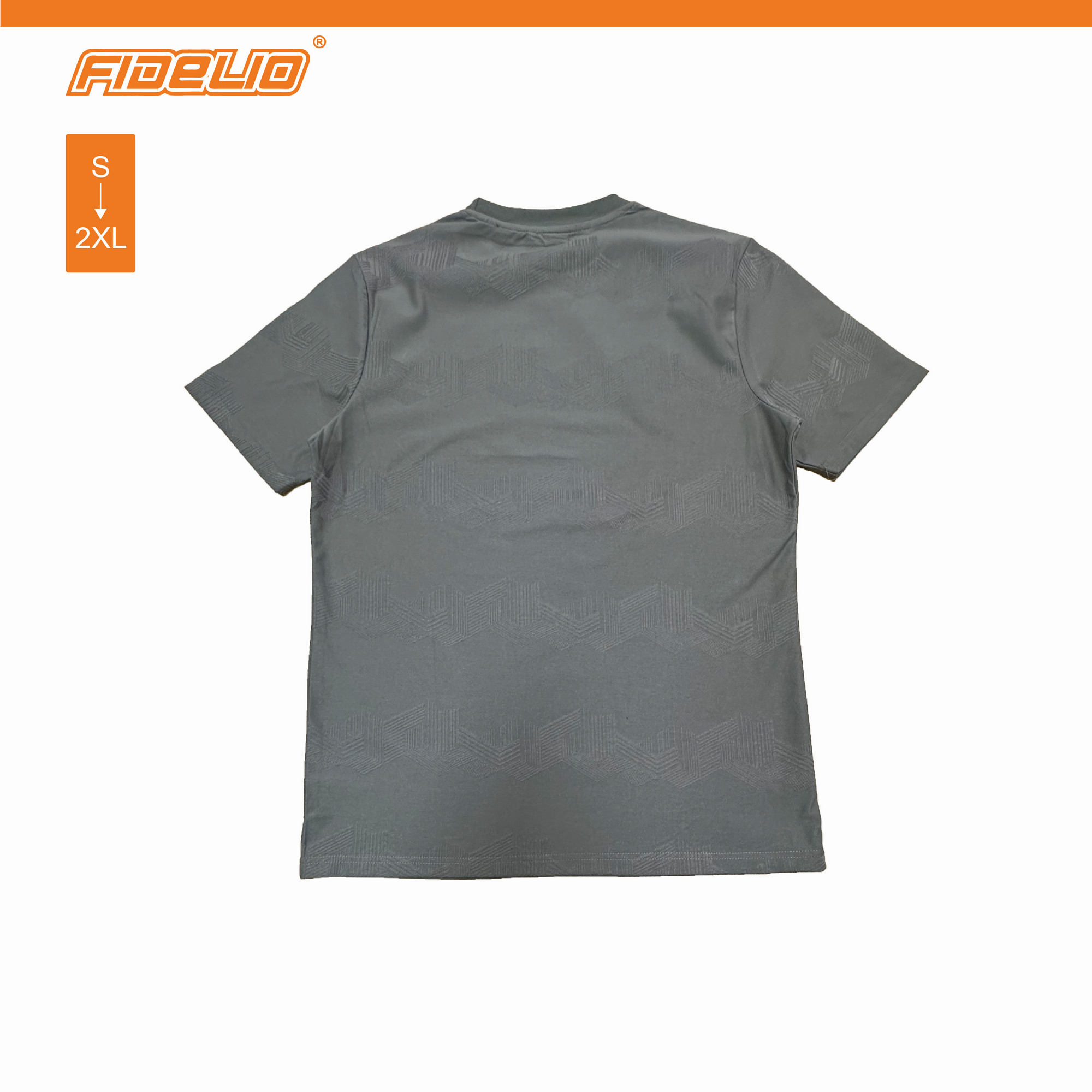 Fidelio Geometric Dobby Knit Tees -Grey
