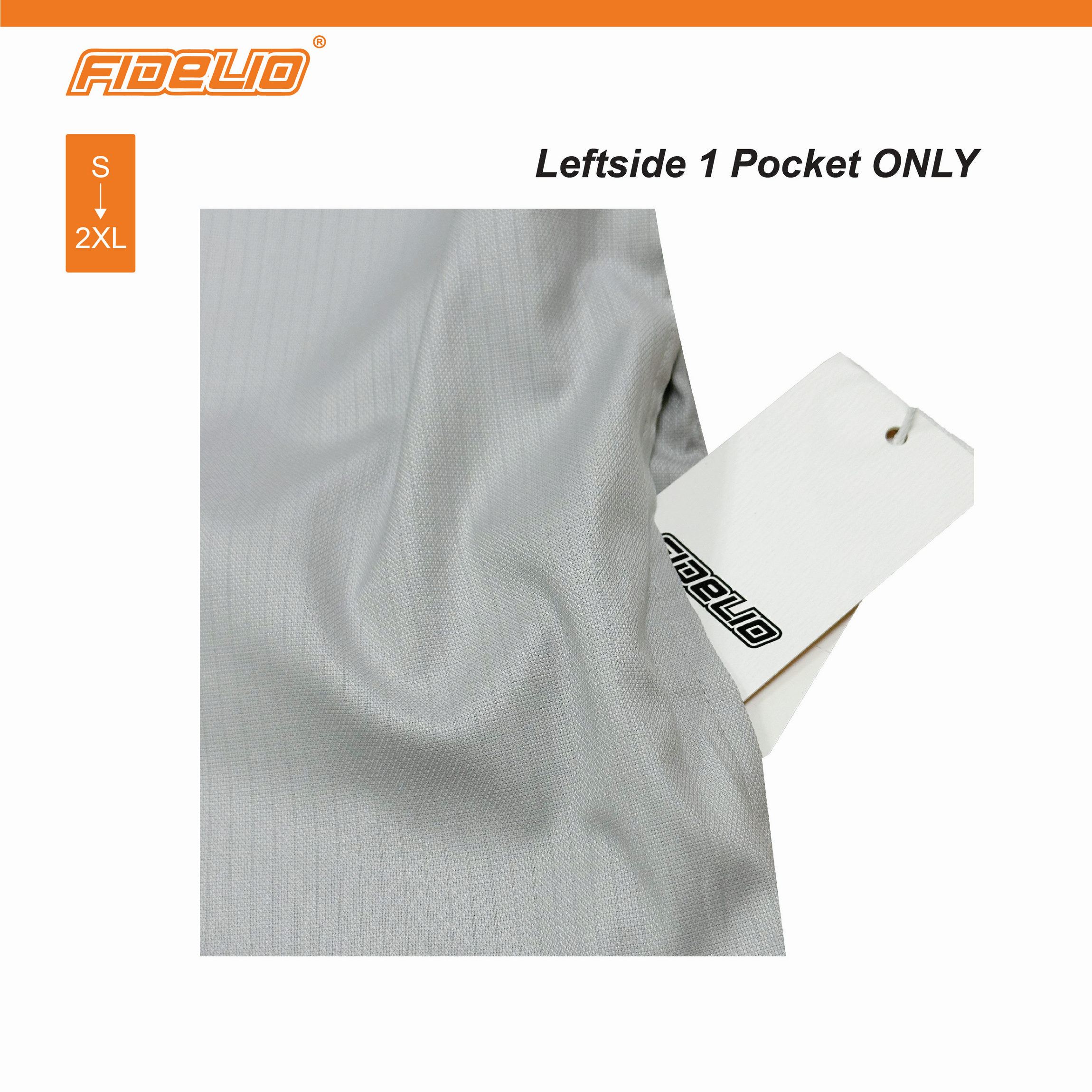 Fidelio Stripe Baseball Crew Short Sleeve Shirts -Light Grey