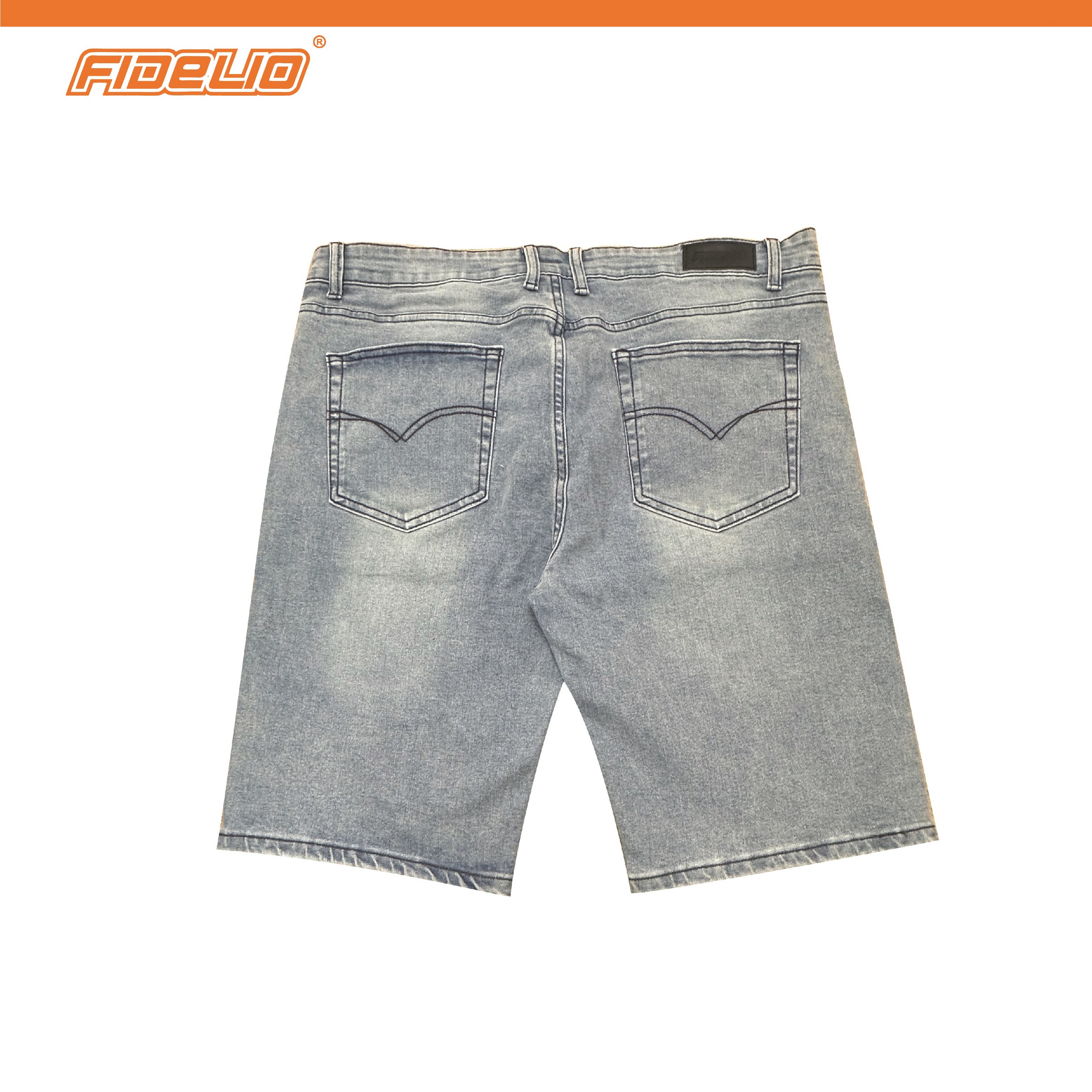 Fidelio Retro Washed Denim Shorts -Light Blue