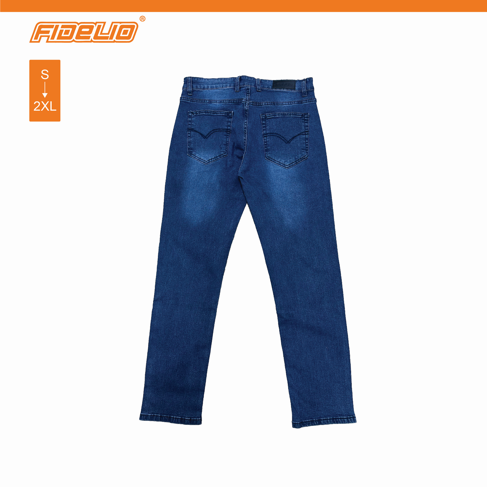 Fidelio 603 Straight Cut Washed Denim -Blue