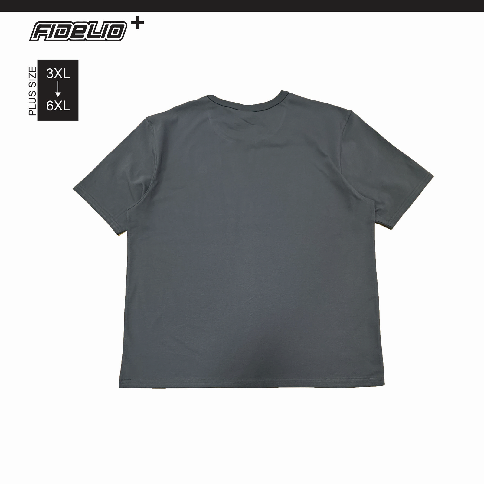 Fidelio Plus Size Signature Basic Tees -Dark BlueGrey