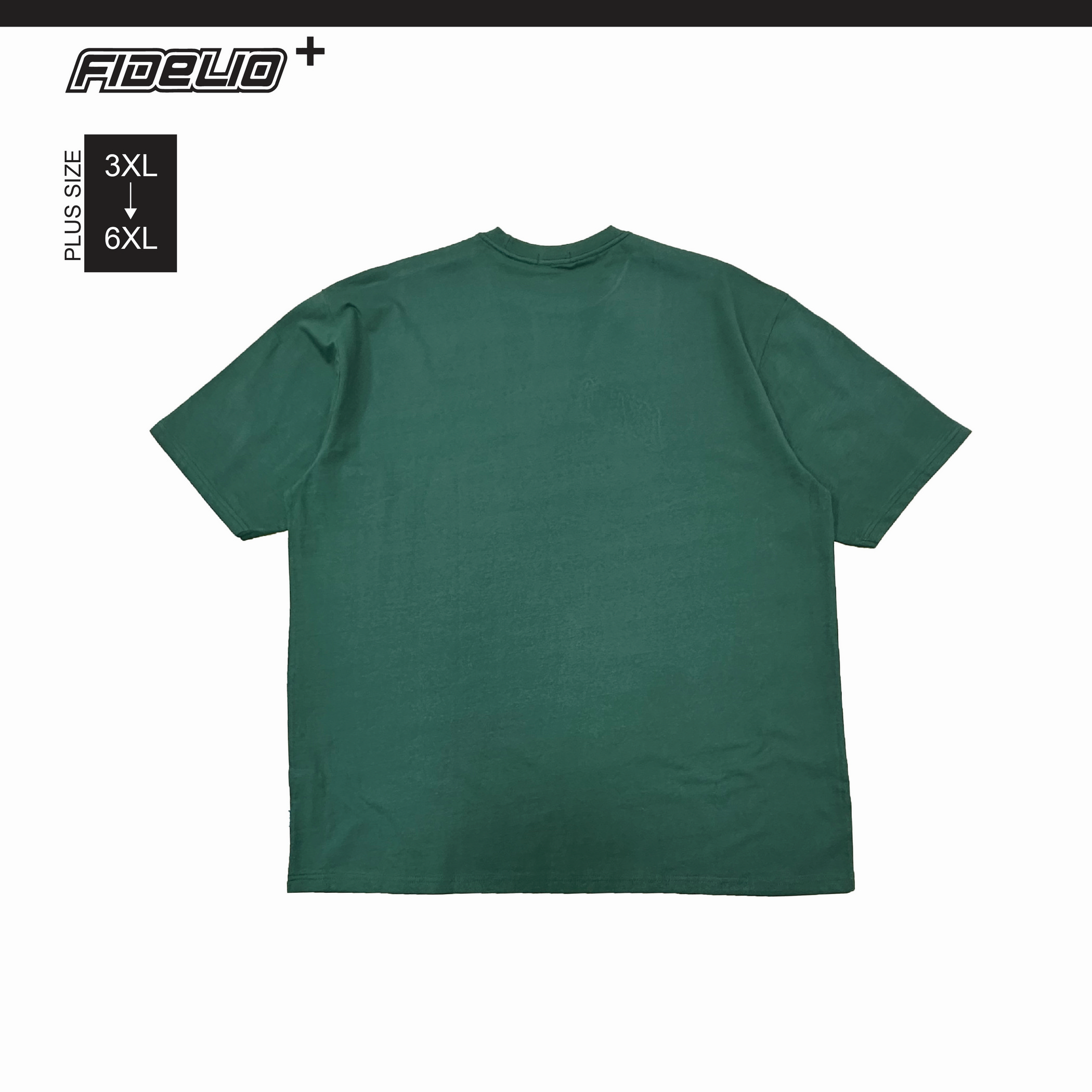 Fidelio Plus Size Real Vibration Printed Tees -Dark Green