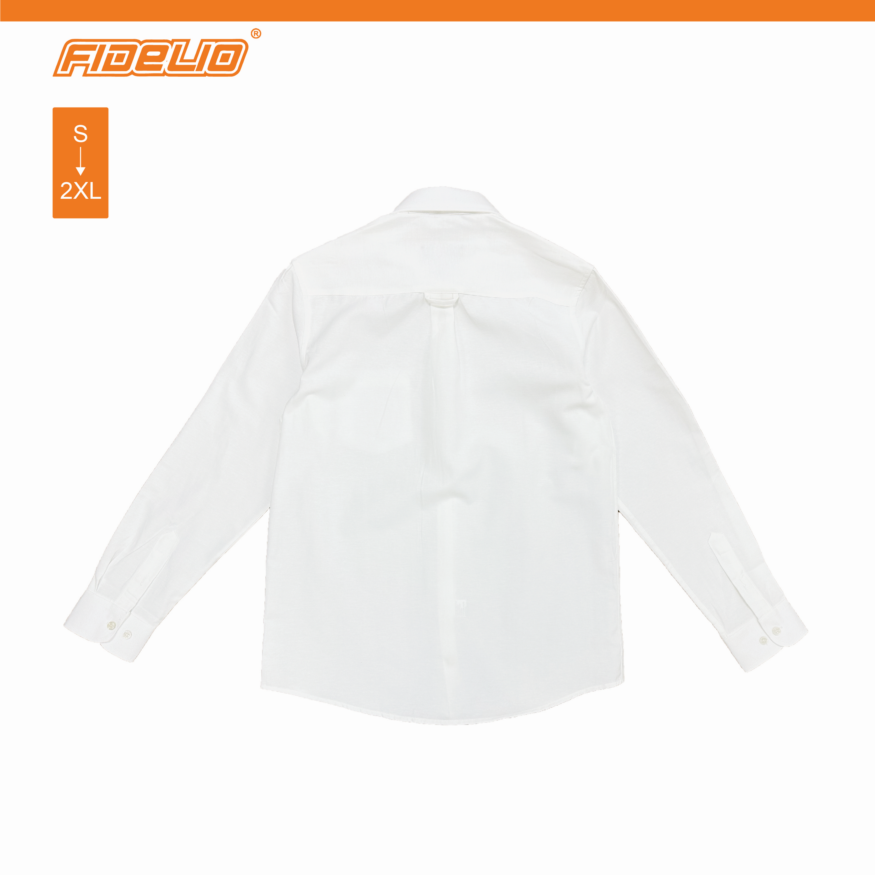 FDL Oxford Business Long Sleeve Shirts - White