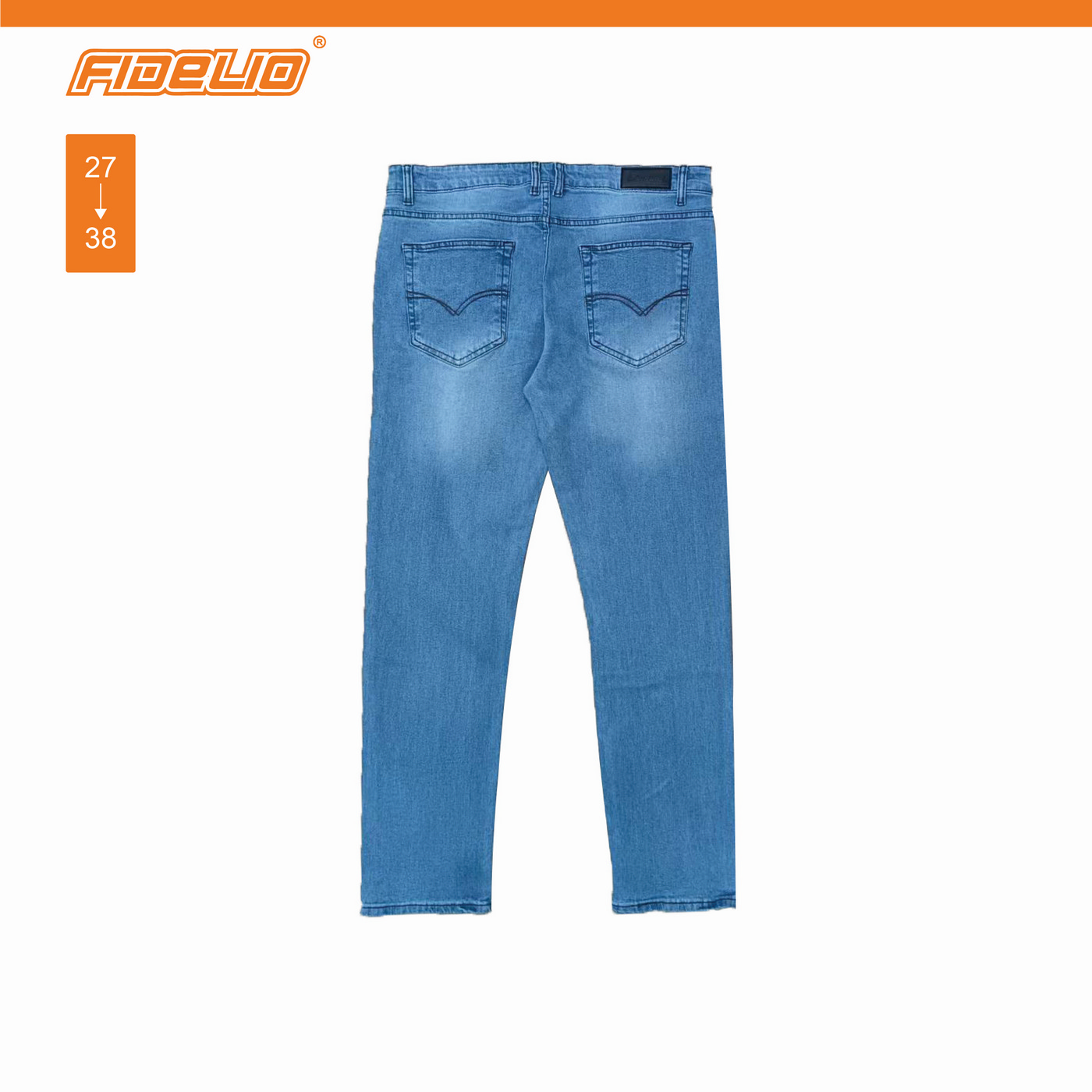 Fidelio 603 Straight Cut Stretchable Jeans - White
